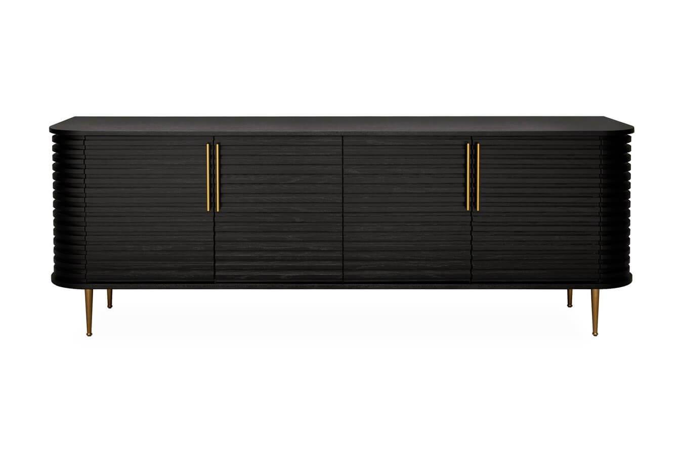 Calibre 2.2m Buffet Unit - Textured Espresso Black CDT6314-VA-Buffet-Calibre-Prime Furniture