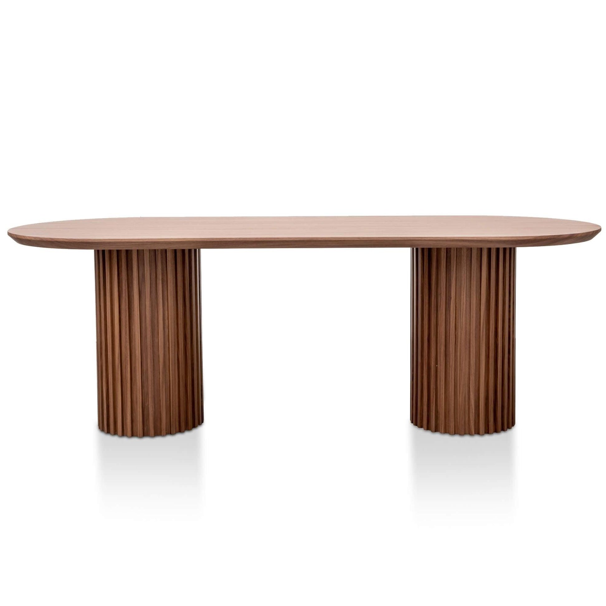 Calibre 2.2m Dining Table - Walnut DT2885-CN-Dining Tables-Calibre-Prime Furniture