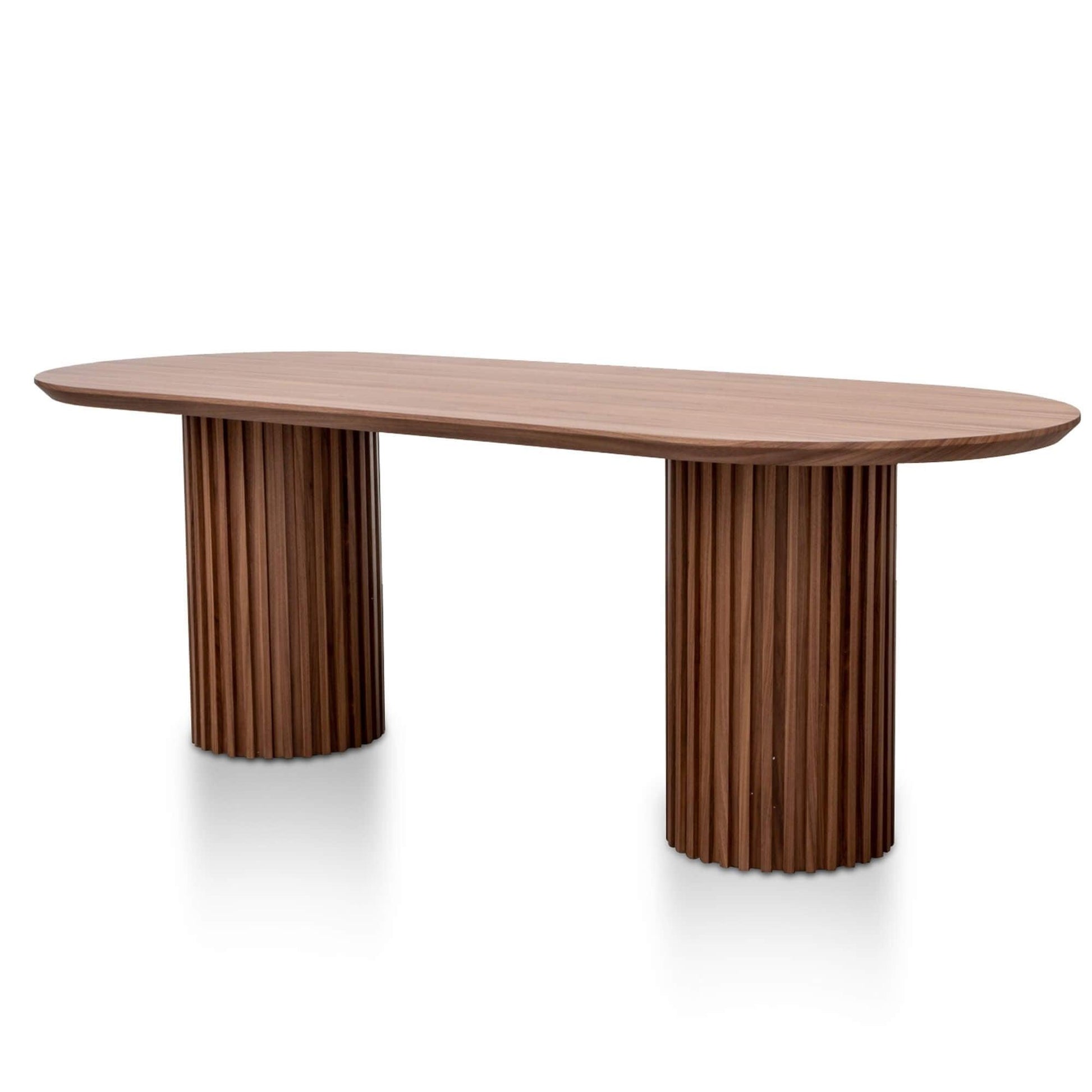 Calibre 2.2m Dining Table - Walnut DT2885-CN-Dining Tables-Calibre-Prime Furniture