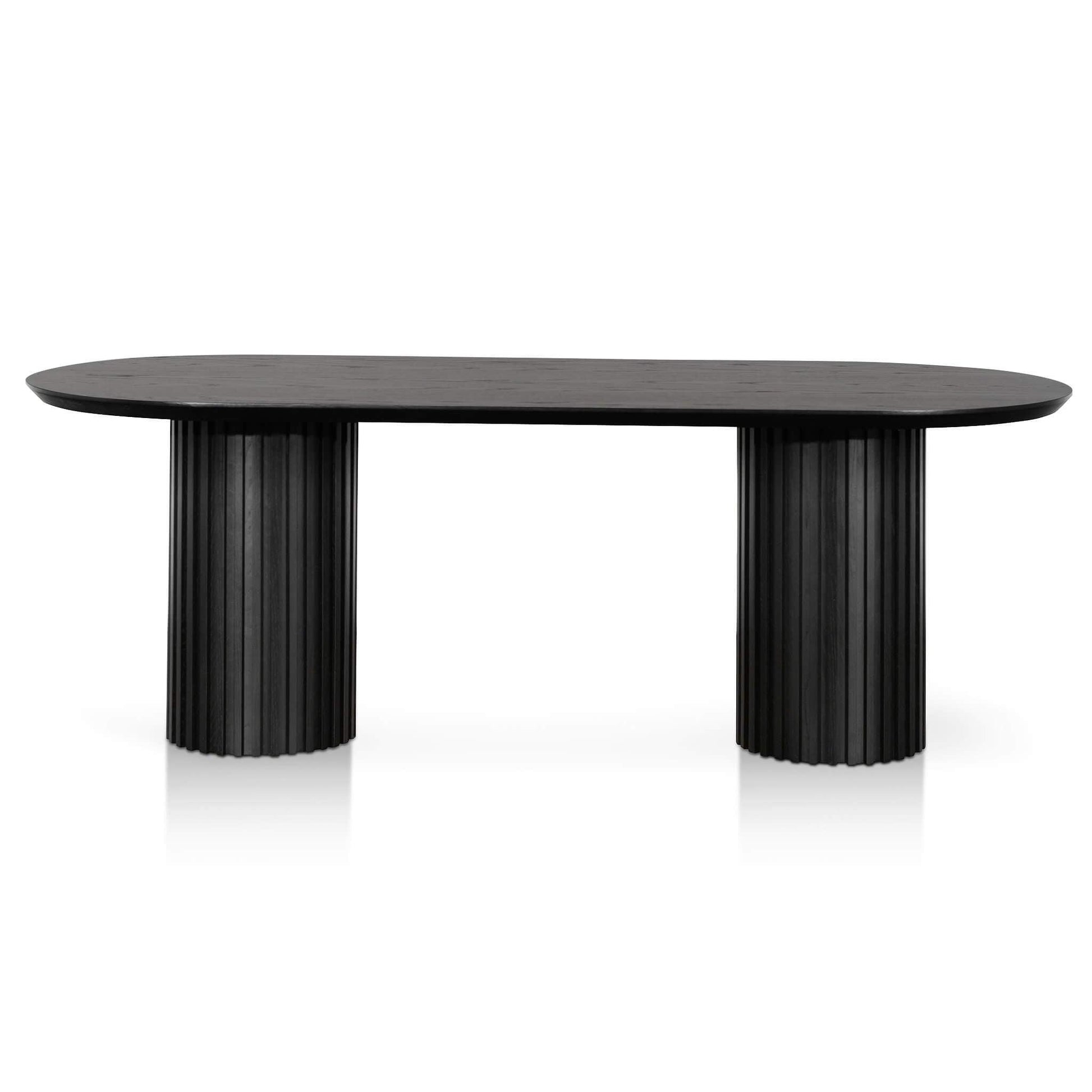 Calibre 2.2m Wooden Dining Table - Black Oak DT6133-CN-Dining Tables-Calibre-Prime Furniture