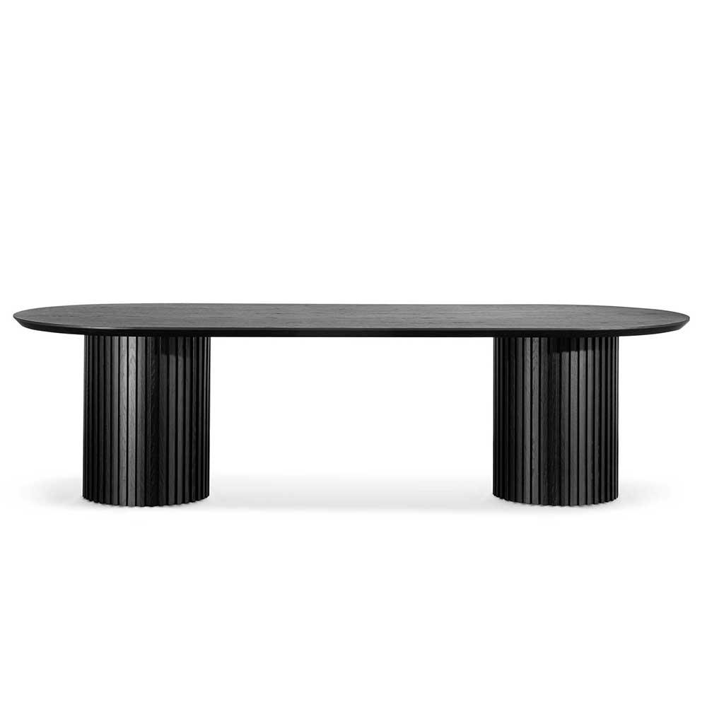 Calibre 2.8m Wooden Dining Table - Black DT6423-CN-Dining Tables-Calibre-Prime Furniture