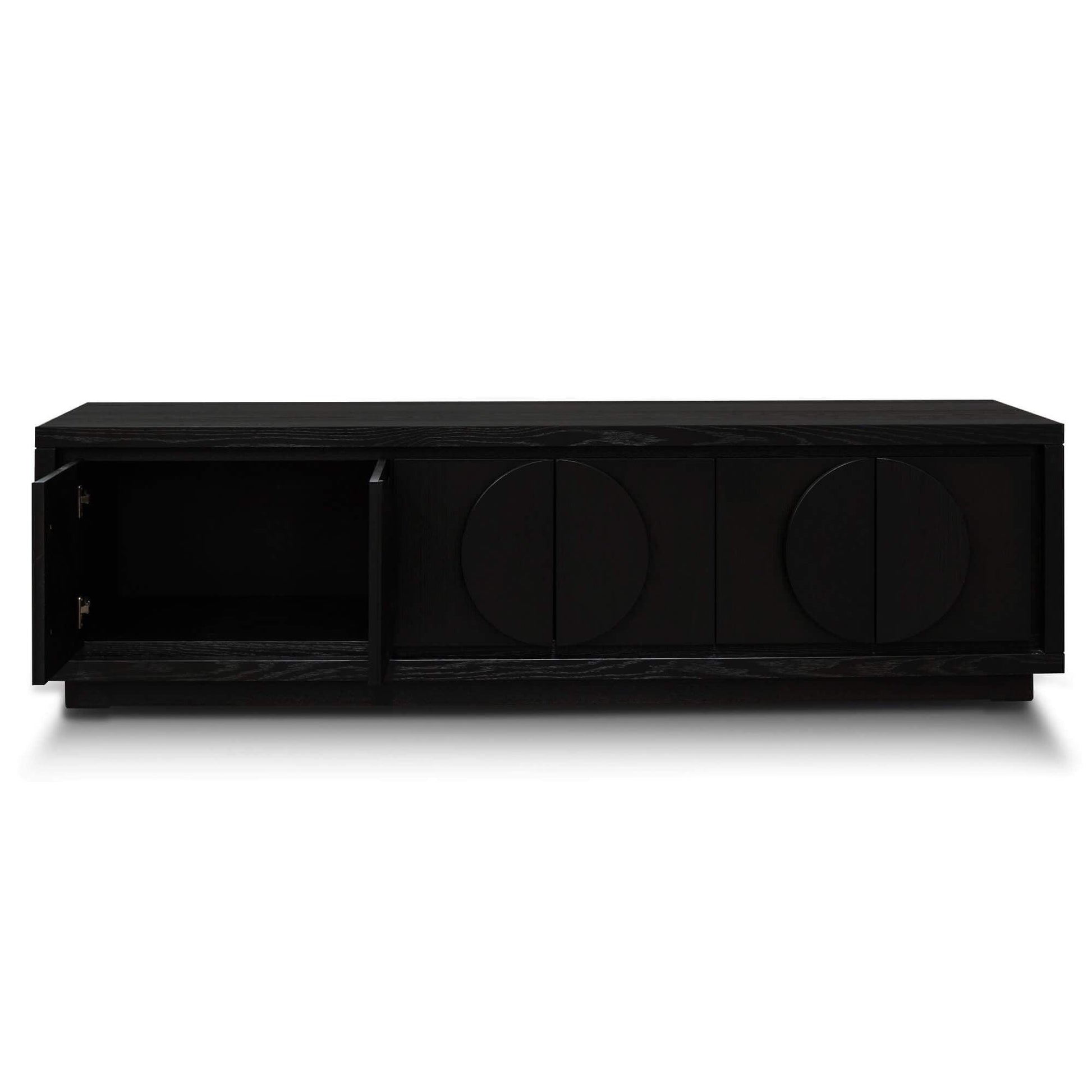 Calibre 2m Entertainment TV Unit - Textured Espresso Black TV2901-VA-Entertainment Units-Calibre-Prime Furniture