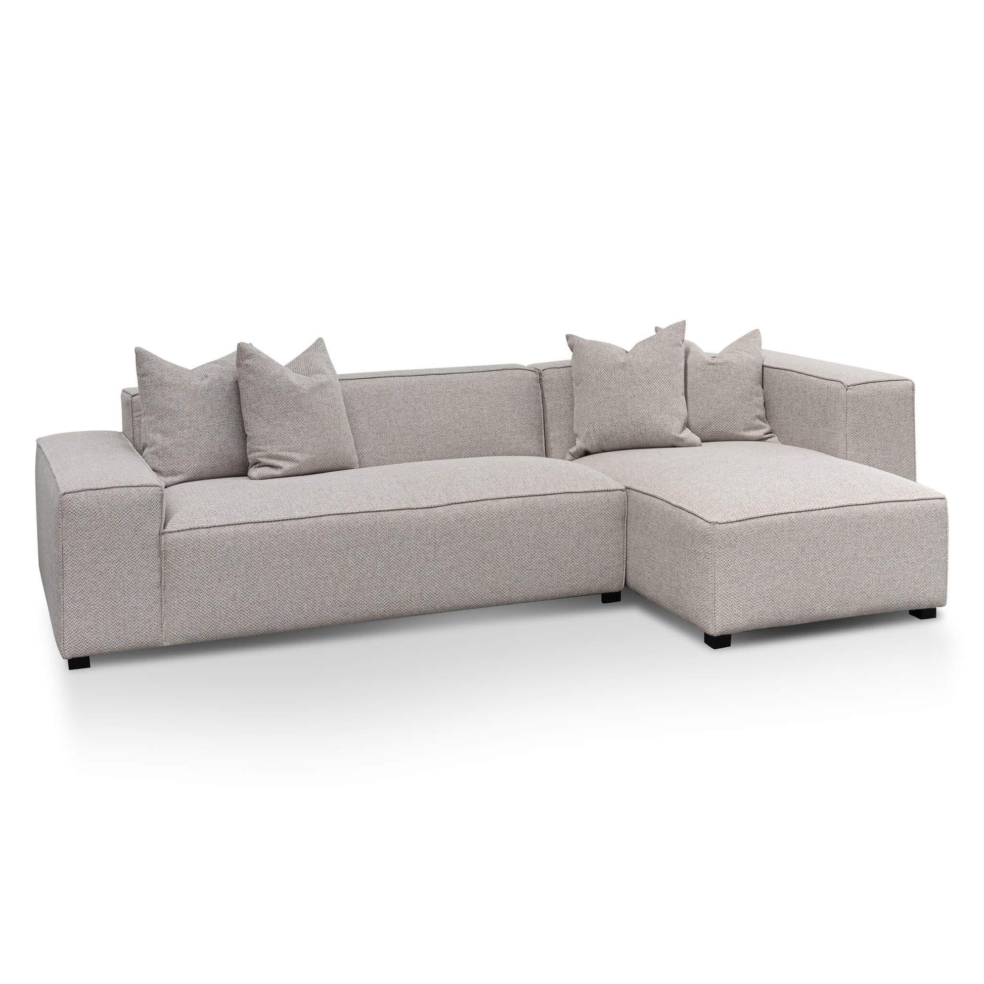 Calibre 3 Seater Right Chaise Fabric Sofa - Sterling Grey LC6533-CA-Sofas-Calibre-Prime Furniture