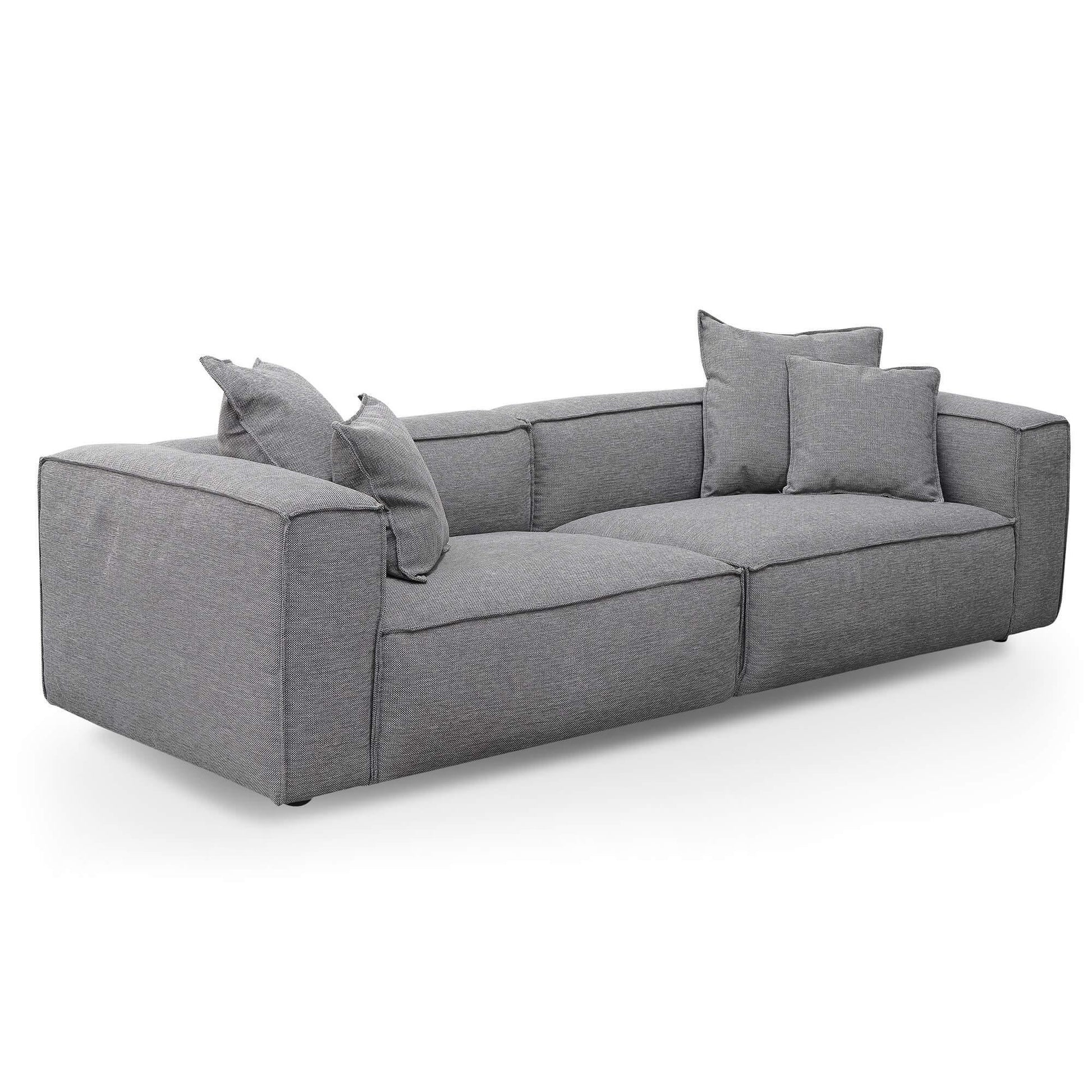 Calibre 3 Seater Sofa with Cushion and Pillow - Graphite Grey LC2734-KSO-Sofas-Calibre-Prime Furniture