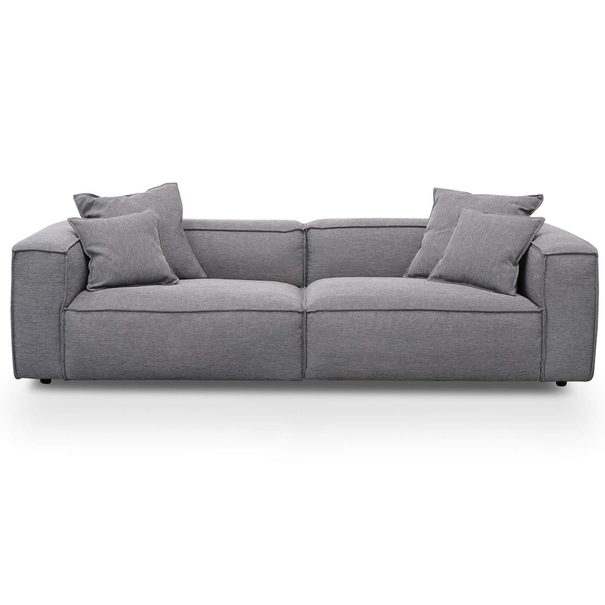 Calibre 3 Seater Sofa with Cushion and Pillow - Graphite Grey LC2734-KSO-Sofas-Calibre-Prime Furniture