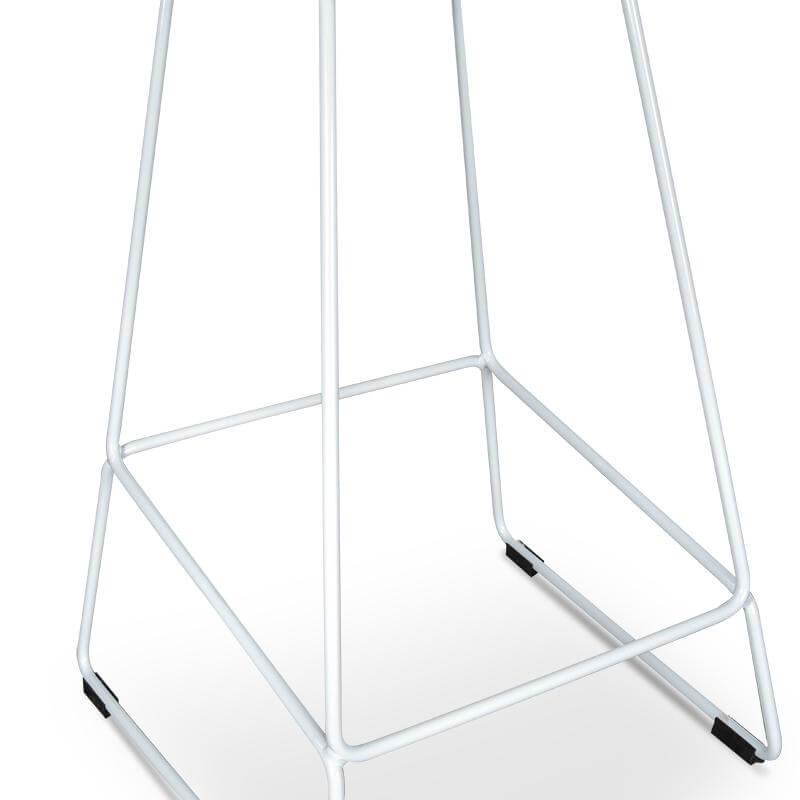 Calibre 65cm Bar Stool - white Seat With white metal Frame BS2007-SD-Stools-Calibre-Prime Furniture