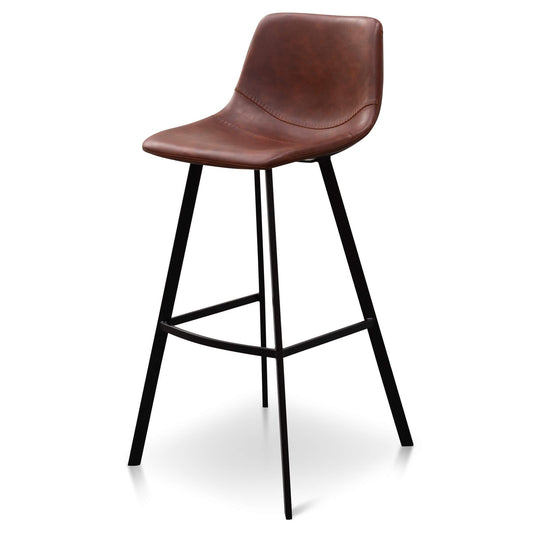 Calibre 80cm Bar Stool - Cinnamon Brown PU Leather (Set of 2) BS6219-SEx2-Stools-Calibre-Prime Furniture