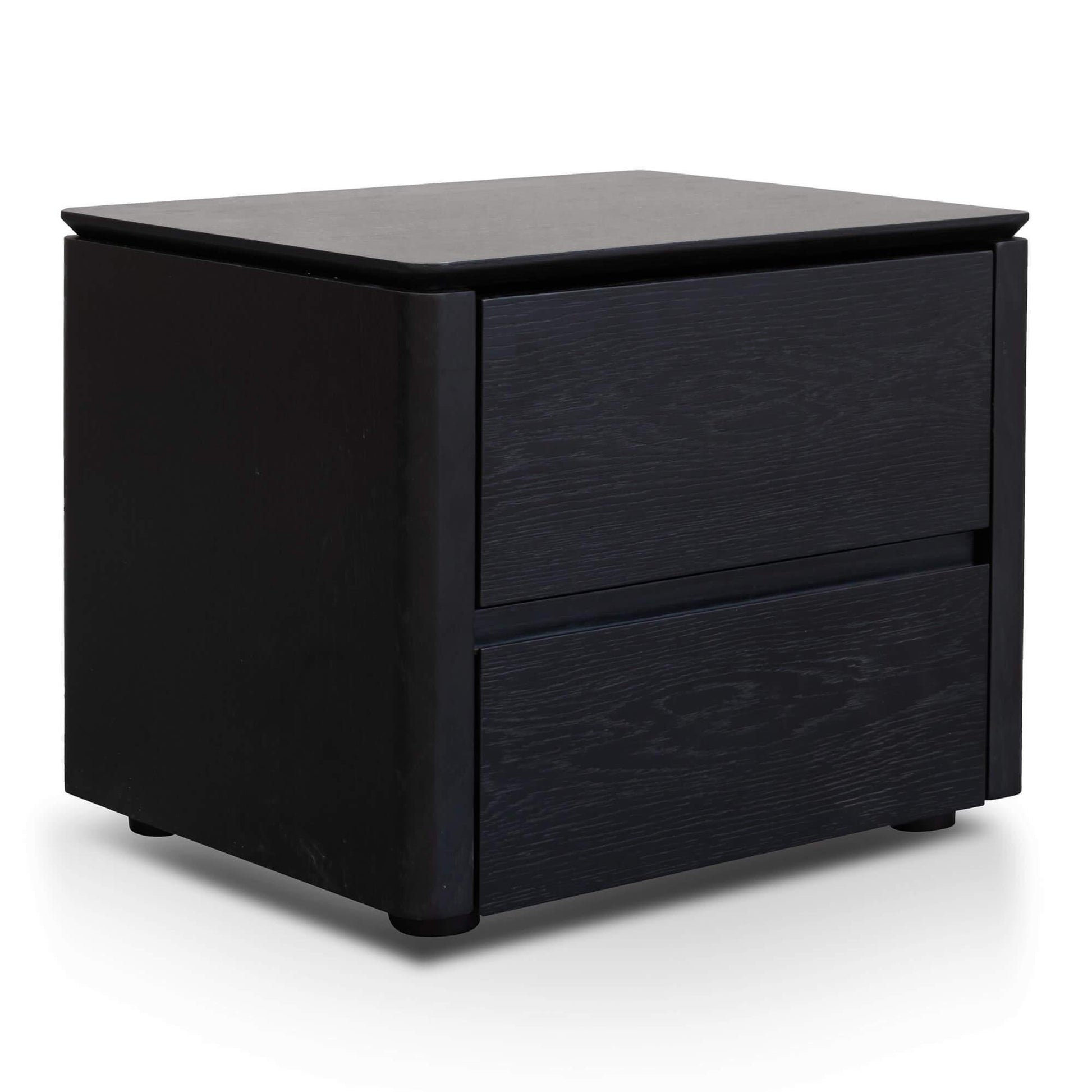 Calibre Bedside Table - Black Oak Veneer ST2844-CN-Side Table-Calibre-Prime Furniture