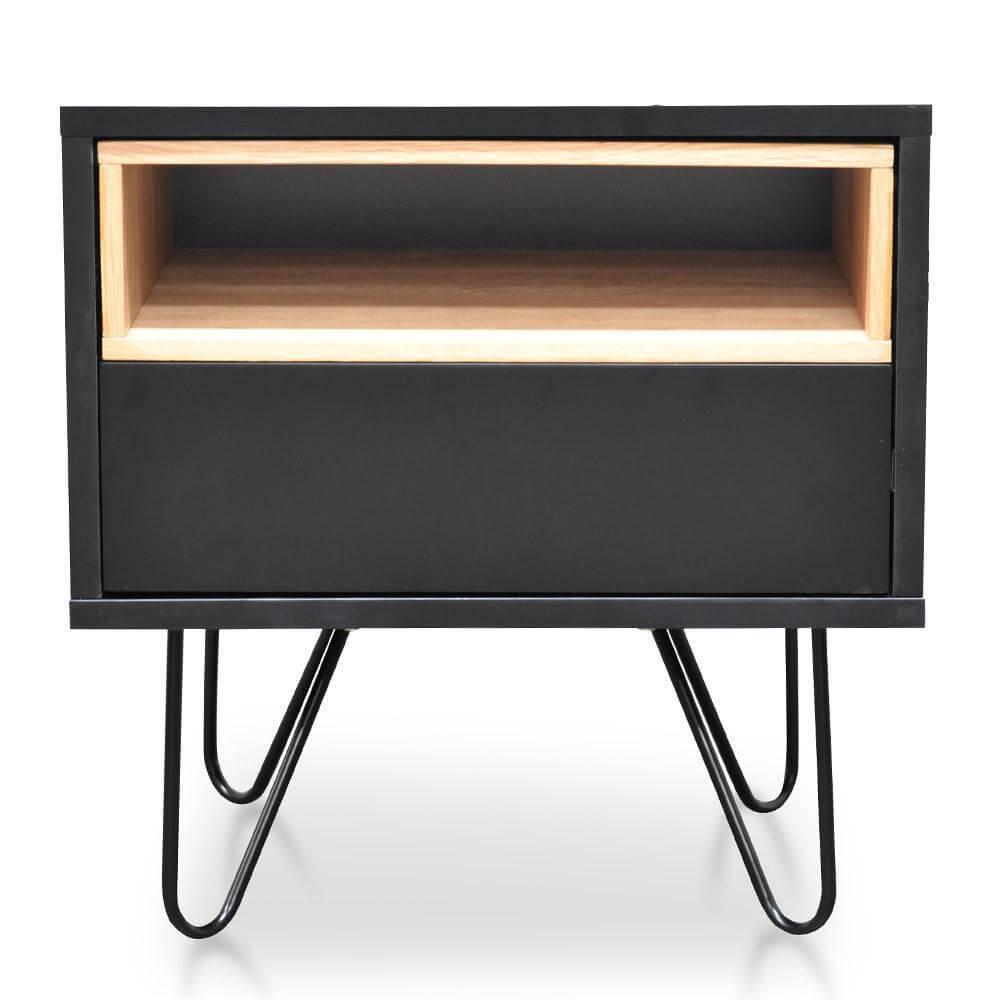 Calibre Bedside Table - Black ST2127-KD-Side Table-Calibre-Prime Furniture