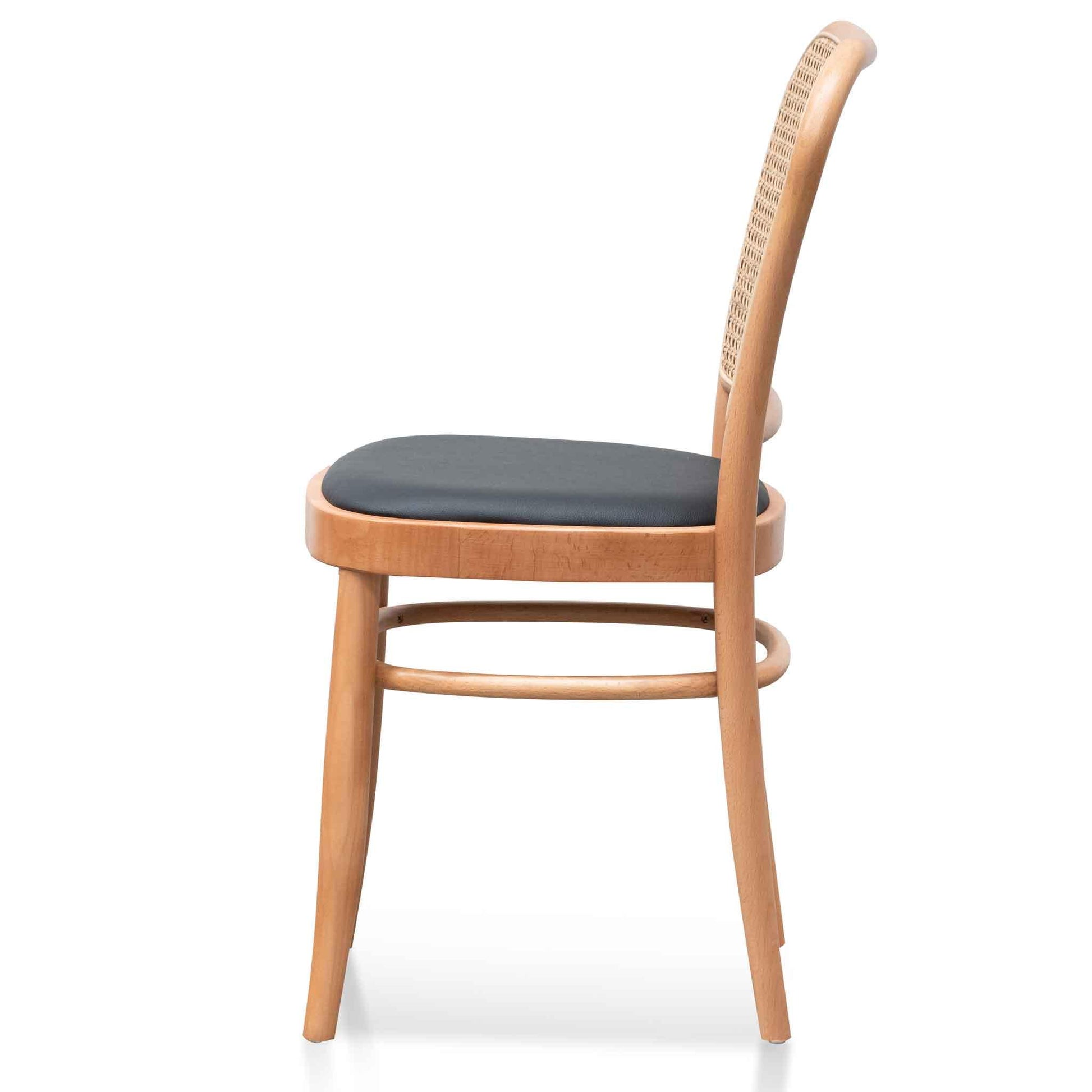 Calibre Black Cushion Dining Chair - Natural Rattan and Frame DC6383-SD-Dining Chairs-Calibre-Prime Furniture