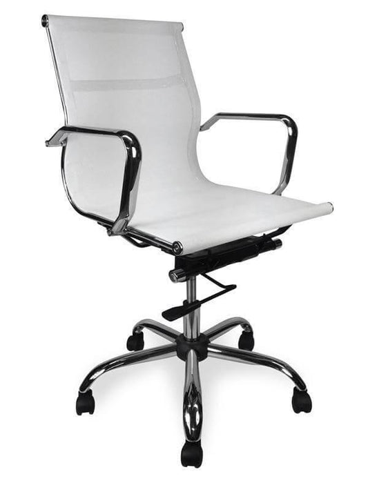 Calibre Designer Mesh Boardroom Office Chair - White OC211-Office/Gaming Chairs-Calibre-Prime Furniture