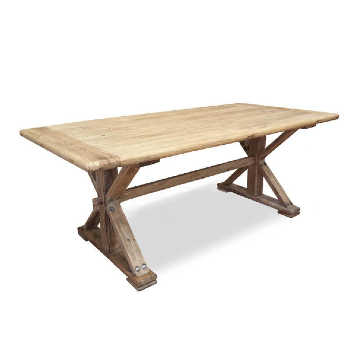 Calibre Dining Table 1.98m - Rustic Natural DT501-Dining Tables-Calibre-Prime Furniture