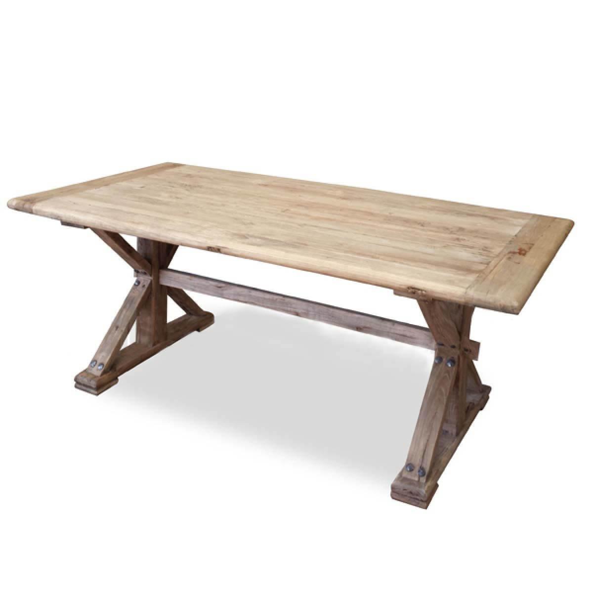 Calibre Dining Table 1.98m - Rustic Natural DT501-Dining Tables-Calibre-Prime Furniture