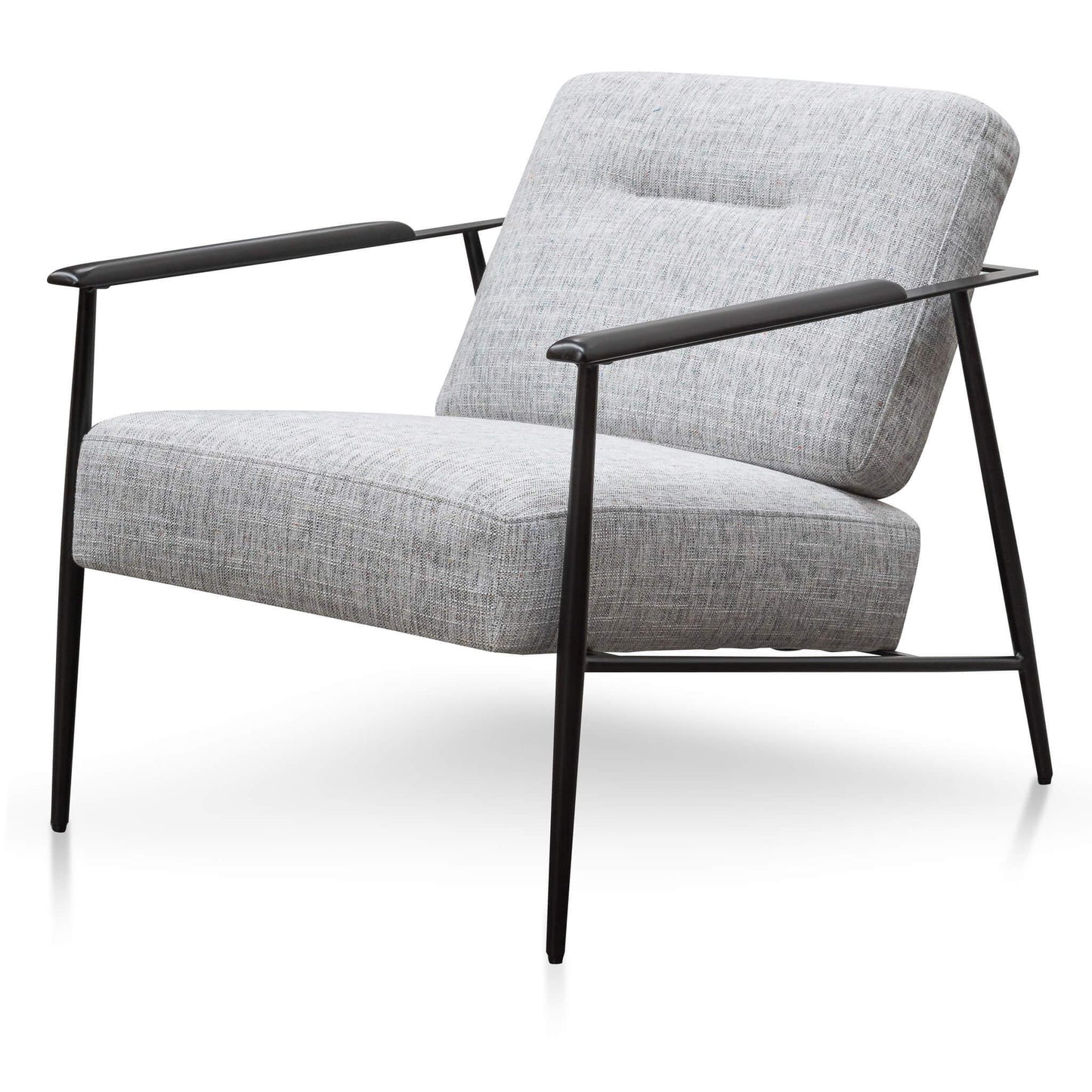 Calibre Fabric Armchair - Light Spec Grey - Black Legs LC6102-IG-Arm Chairs-Calibre-Prime Furniture