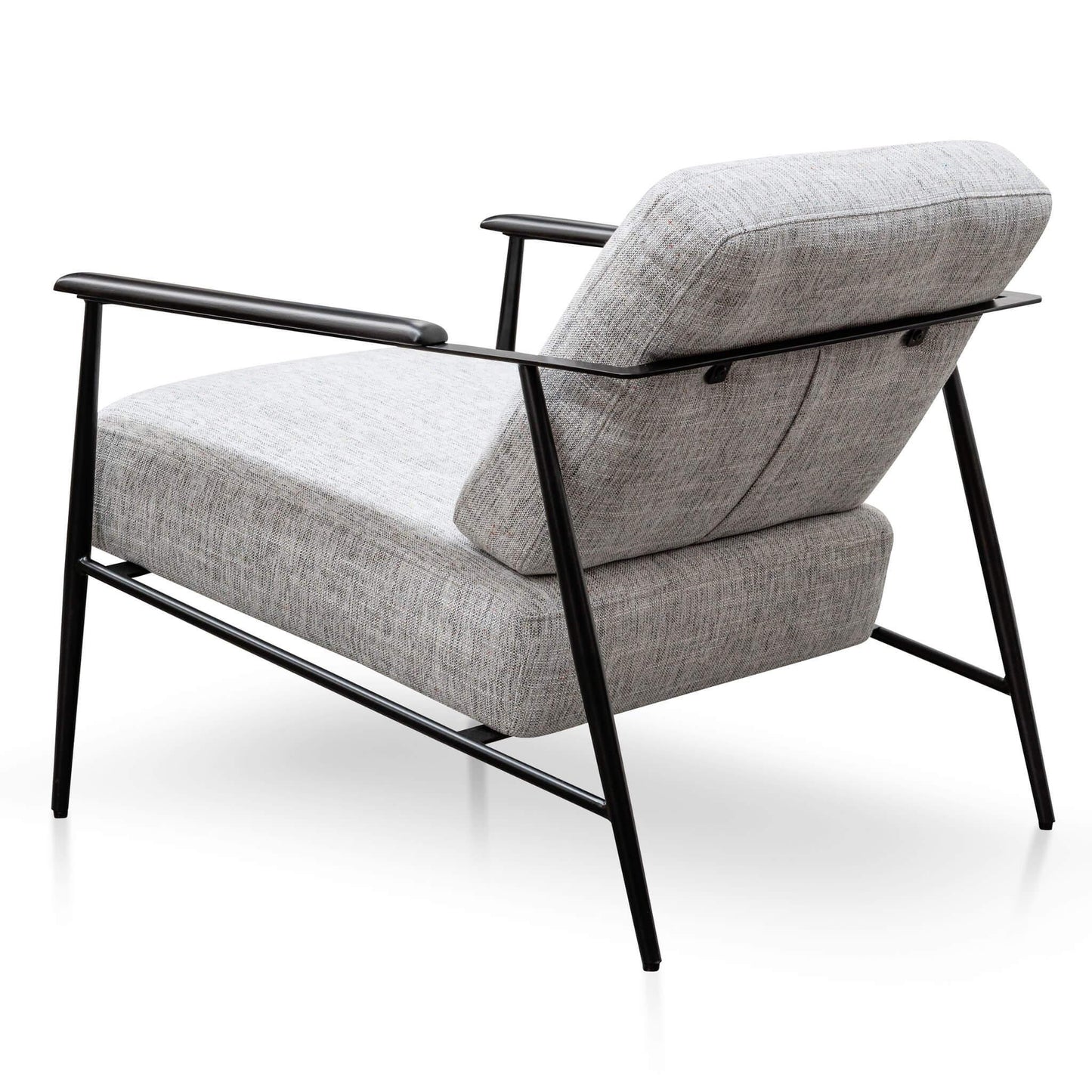 Calibre Fabric Armchair - Light Spec Grey - Black Legs LC6102-IG-Arm Chairs-Calibre-Prime Furniture