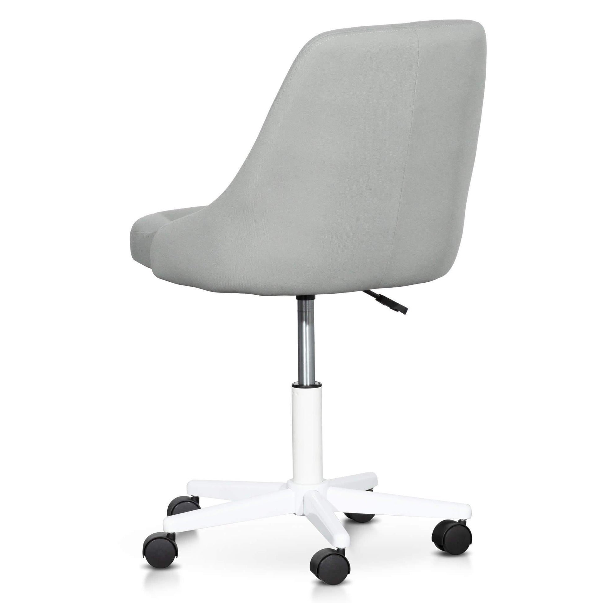 Calibre Grey Fabric Office Chair - White Base OC6238-UN-Office/Gaming Chairs-Calibre-Prime Furniture