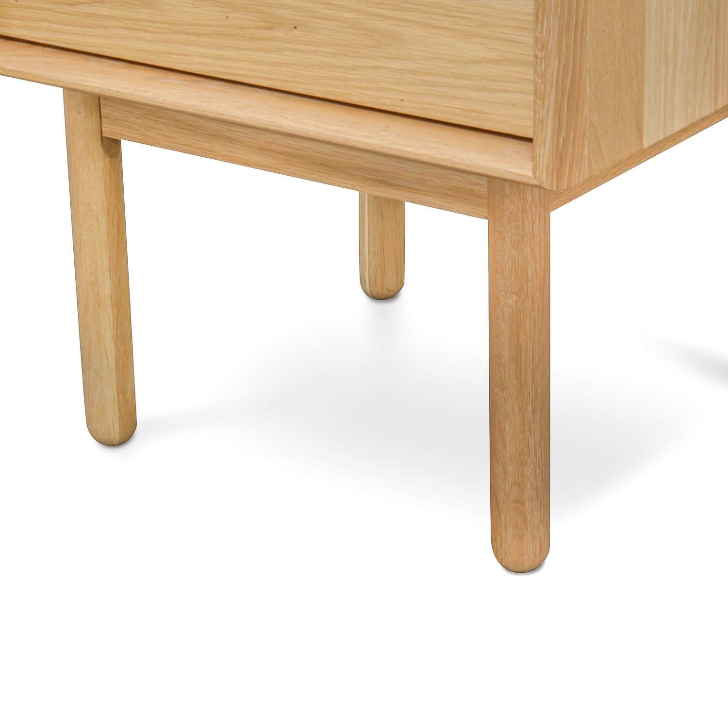 Calibre Lamp Side Table with Drawer - Natural ST370-VN-Side Table-Calibre-Prime Furniture