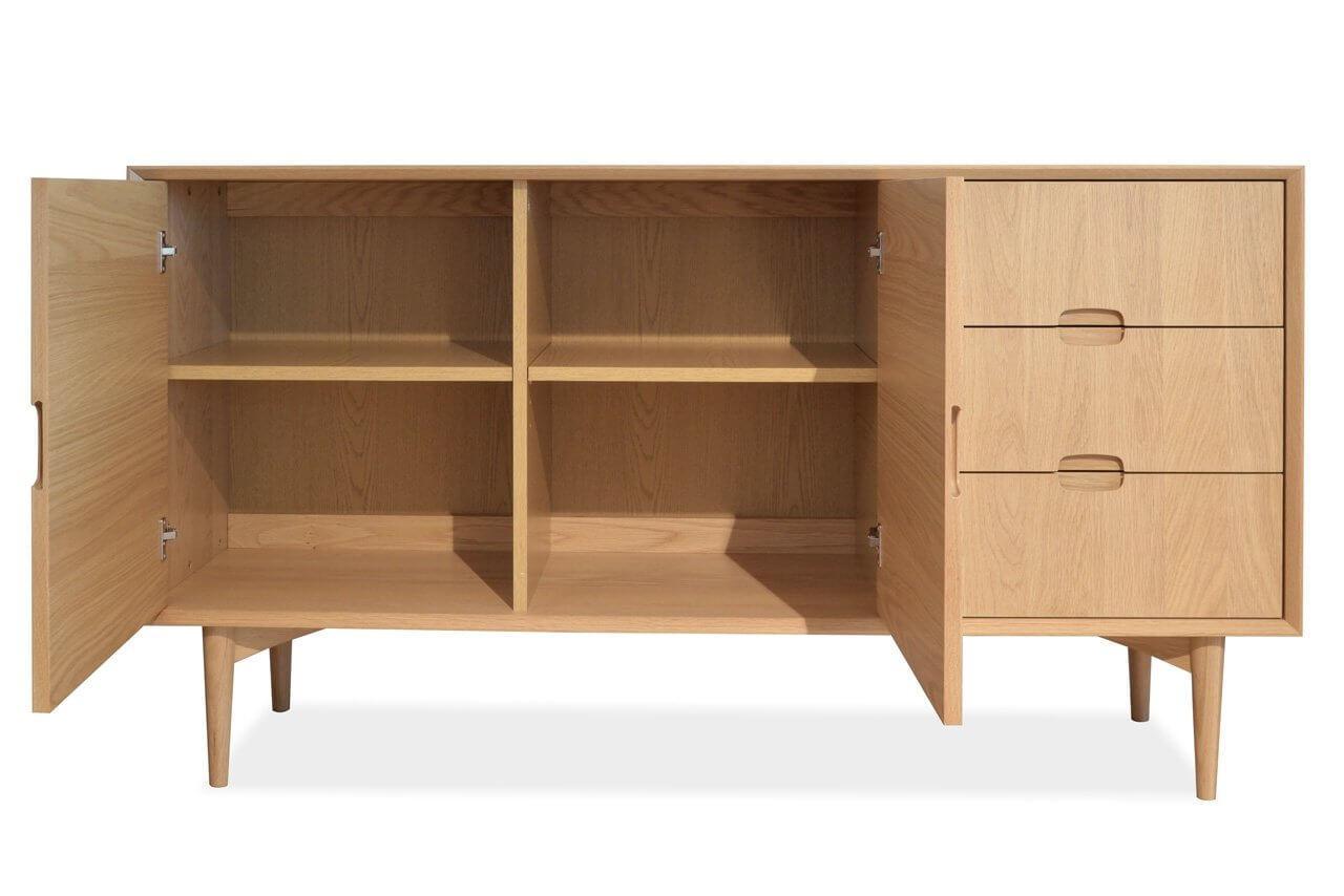 Calibre Scandinavian Buffet Cabinet - Natural DT770-VN-Storage Cabinet-Calibre-Prime Furniture