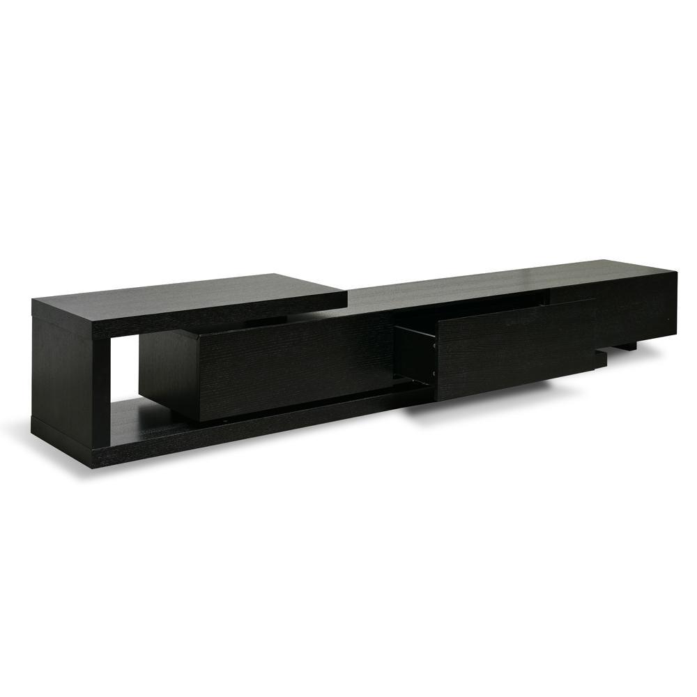 Calibre Scandinavian Lowline 2.4-3.07m Entertainment TV Unit - Full Black TV2390-BB-Entertainment Units-Calibre-Prime Furniture