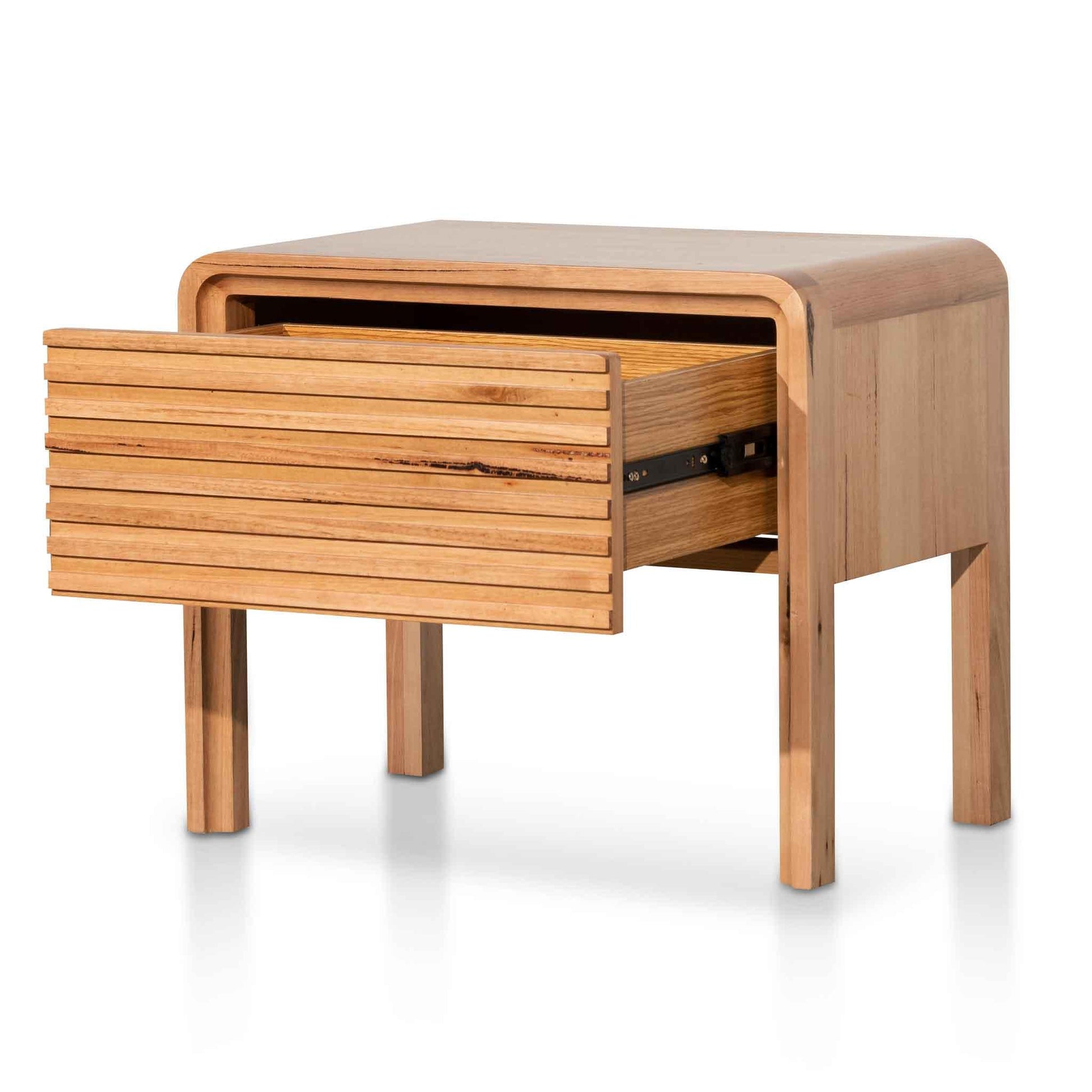 Calibre Single Drawer Bedside Table - Messmate ST6338-AW-Side Table-Calibre-Prime Furniture