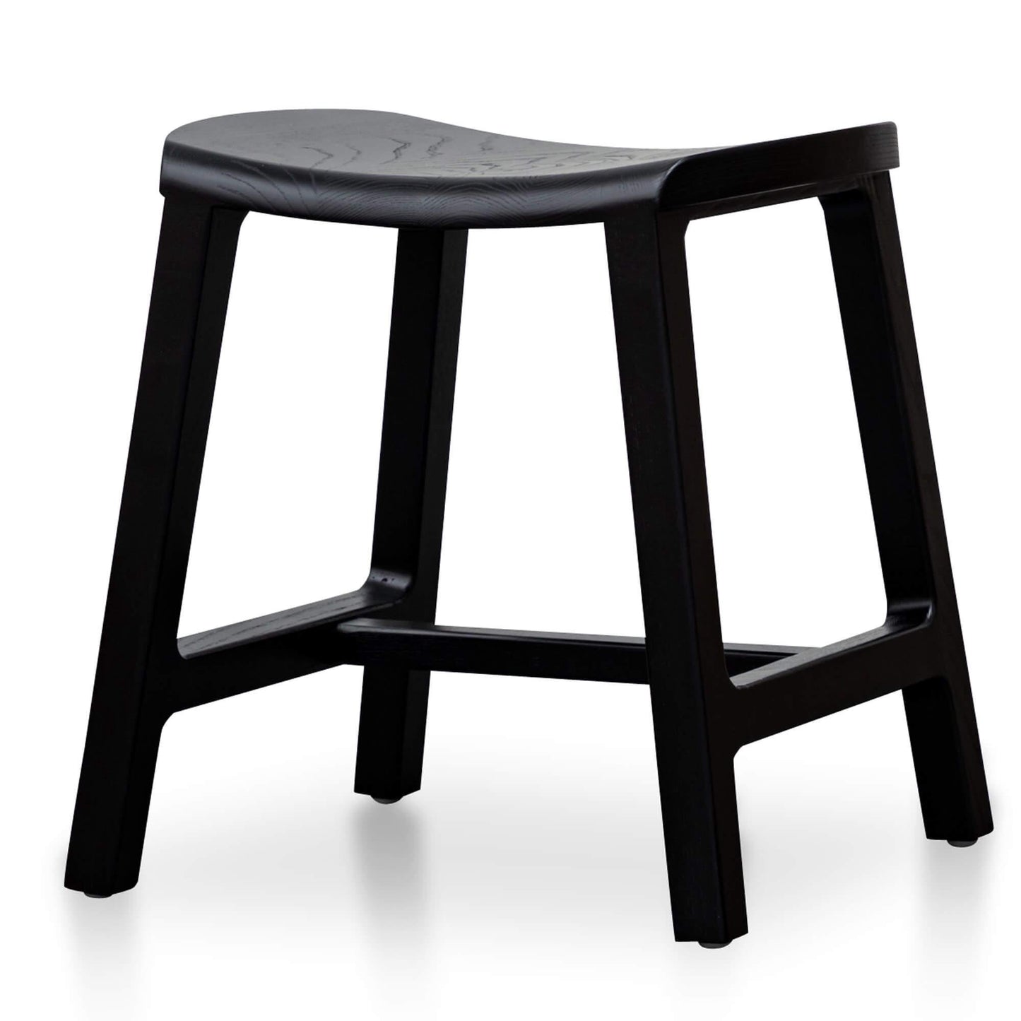 Calibre Wooden Low Stool 45cm - Black BS2985-SU-Stools-Calibre-Prime Furniture