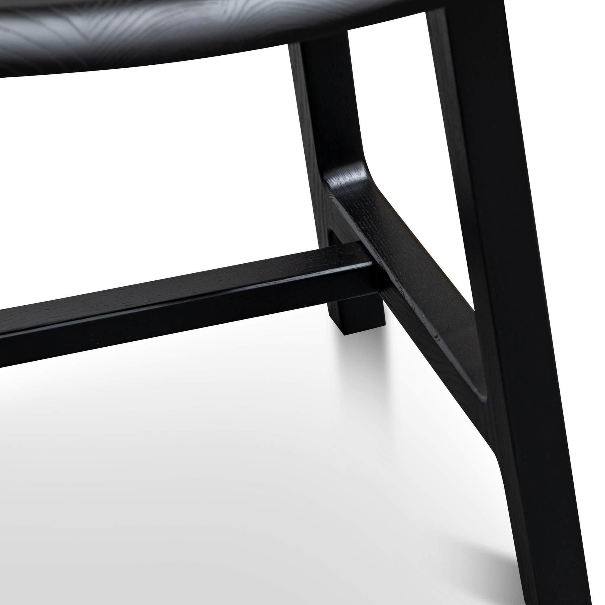 Calibre Wooden Low Stool 45cm - Black BS2985-SU-Stools-Calibre-Prime Furniture