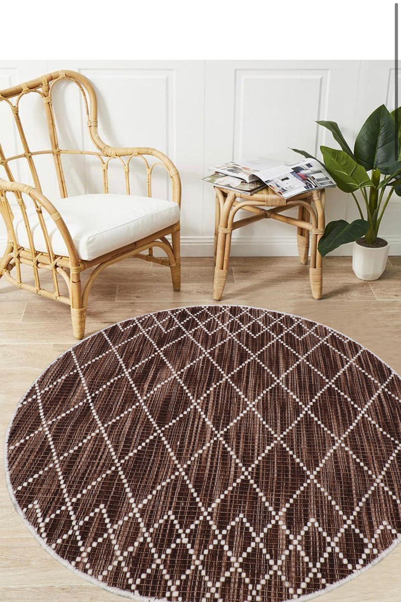 Argyle Chocolate-Rug-The Rug Co-155x225-Prime Furniture