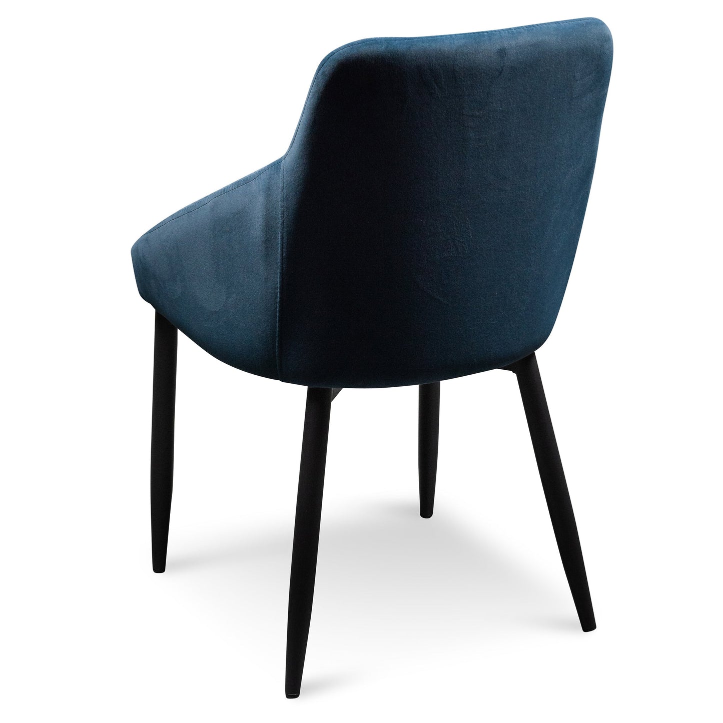 Dining Chair - Navy Blue Velvet with Black Legs (Set of 2)-Dining Chair-Calibre-Prime Furniture