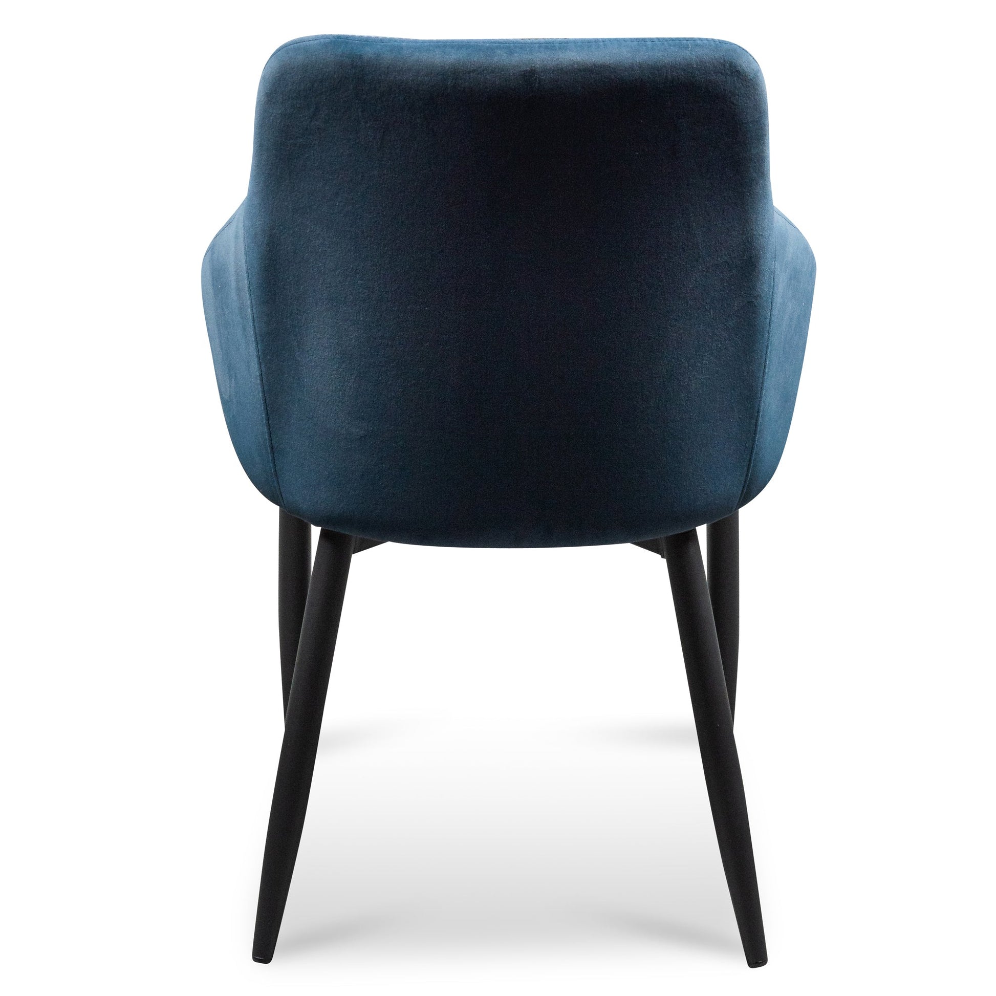 Dining Chair - Navy Blue Velvet with Black Legs (Set of 2)-Dining Chair-Calibre-Prime Furniture