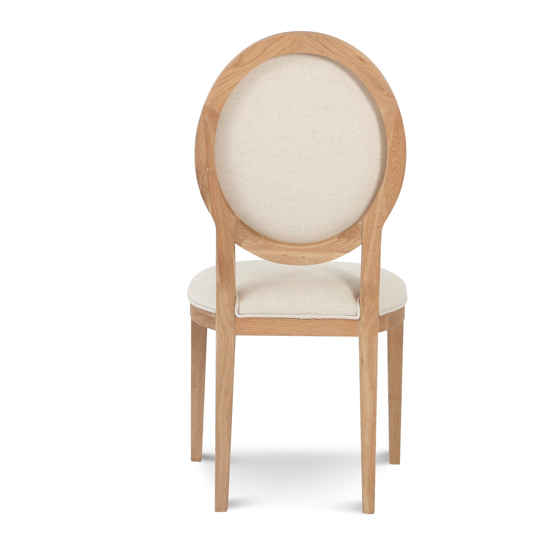 Light Beige Fabric Dining Chair - Natural Frame (Set of 2)-Dining Chair-Calibre-Prime Furniture