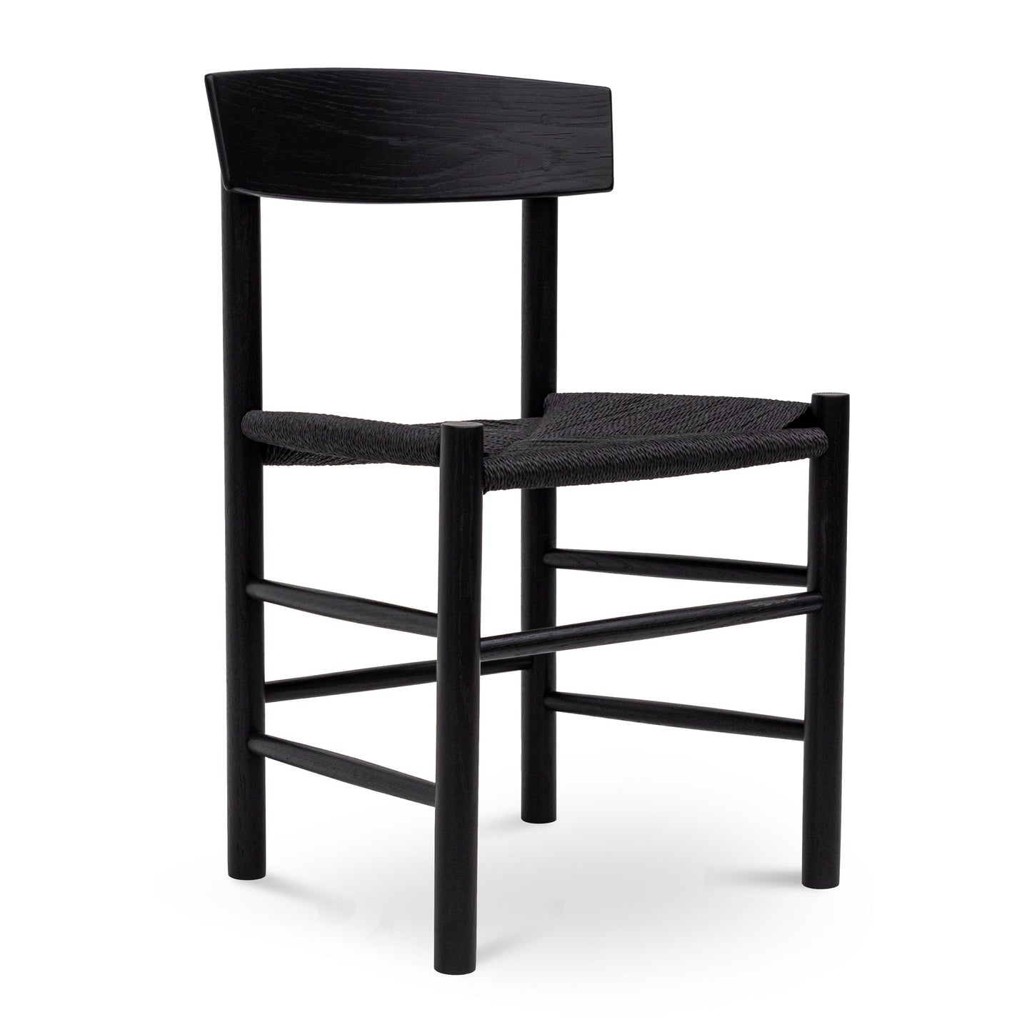 Rattan Dining Chair - Full Black (Set of 2)-Dining Chair-Calibre-Prime Furniture