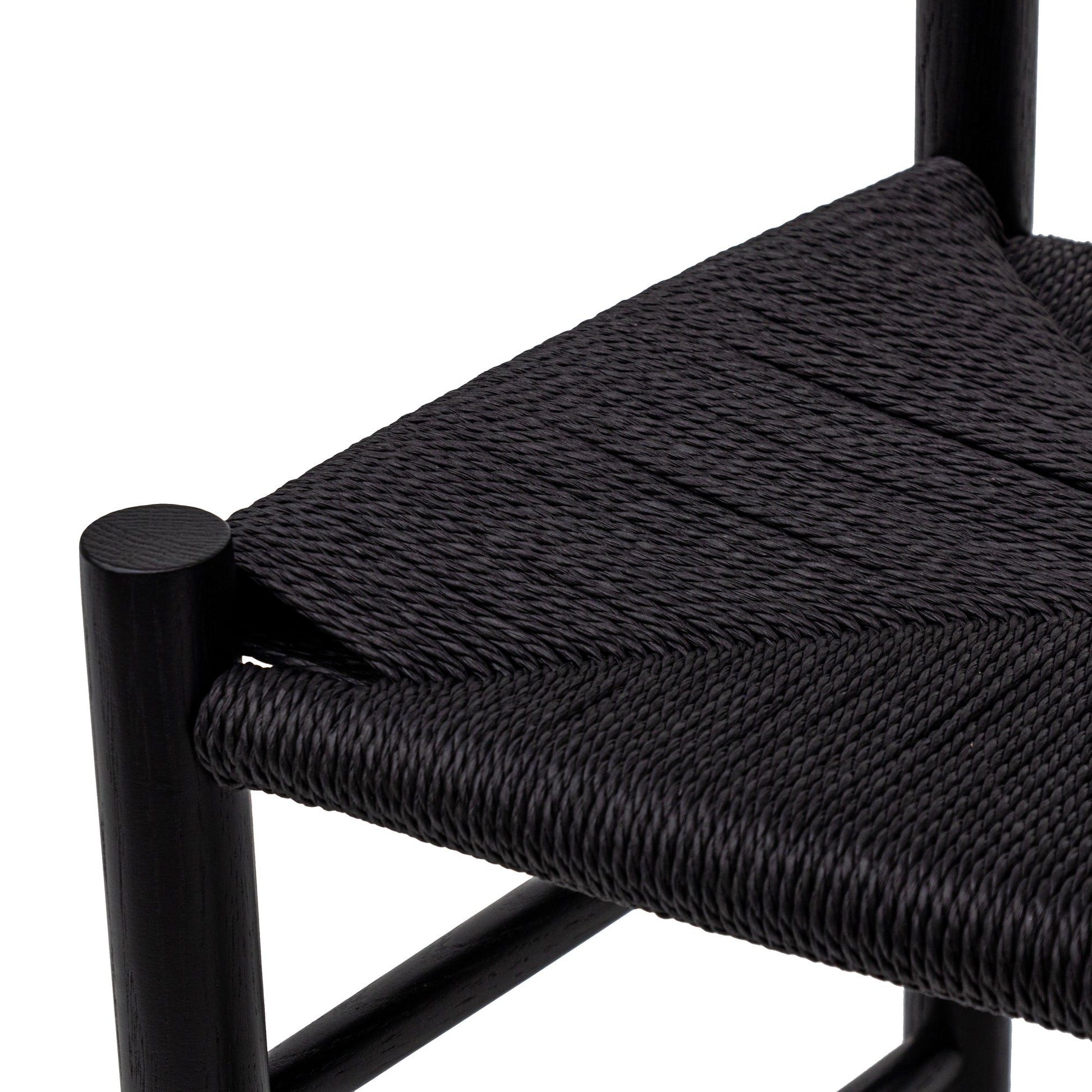 Rattan Dining Chair - Full Black (Set of 2)-Dining Chair-Calibre-Prime Furniture