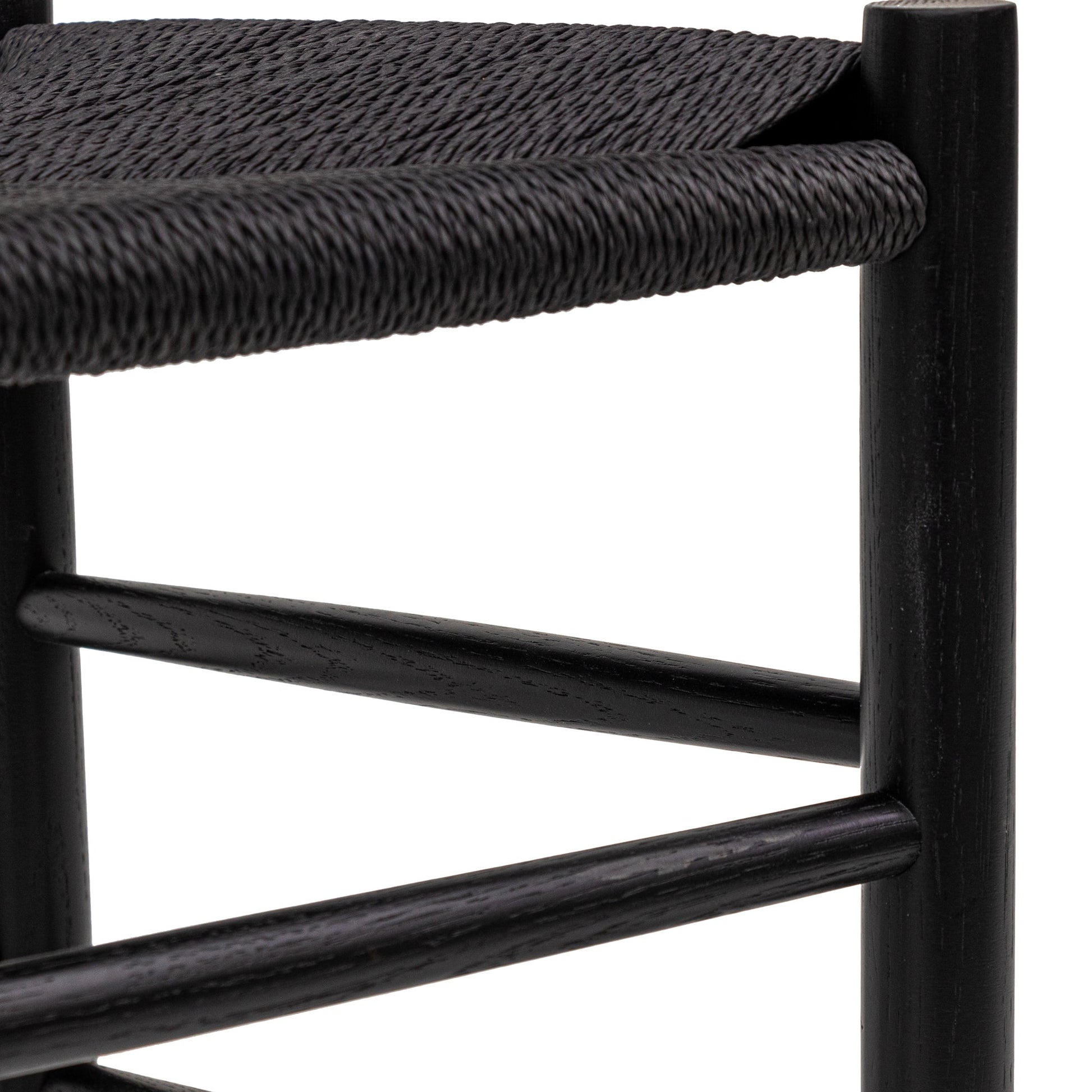 Rattan Dining Chair - Full Black (Set of 2)-Dining Chair-Calibre-Prime Furniture