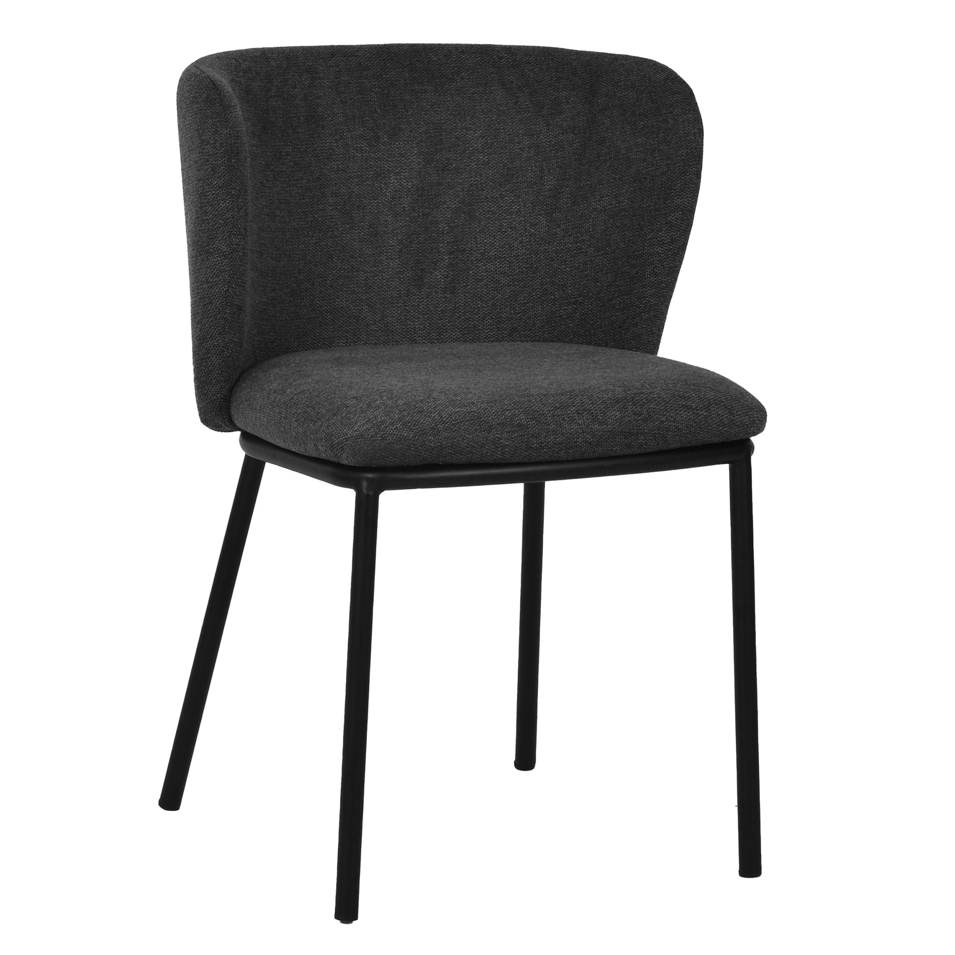 Fabric Dining Chair - Charcoal Grey (Set of 2)-Dining Chair-Calibre-Prime Furniture