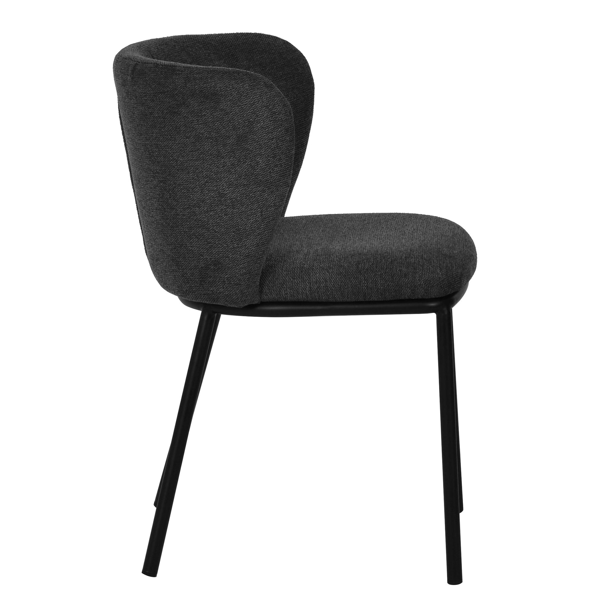 Fabric Dining Chair - Charcoal Grey (Set of 2)-Dining Chair-Calibre-Prime Furniture