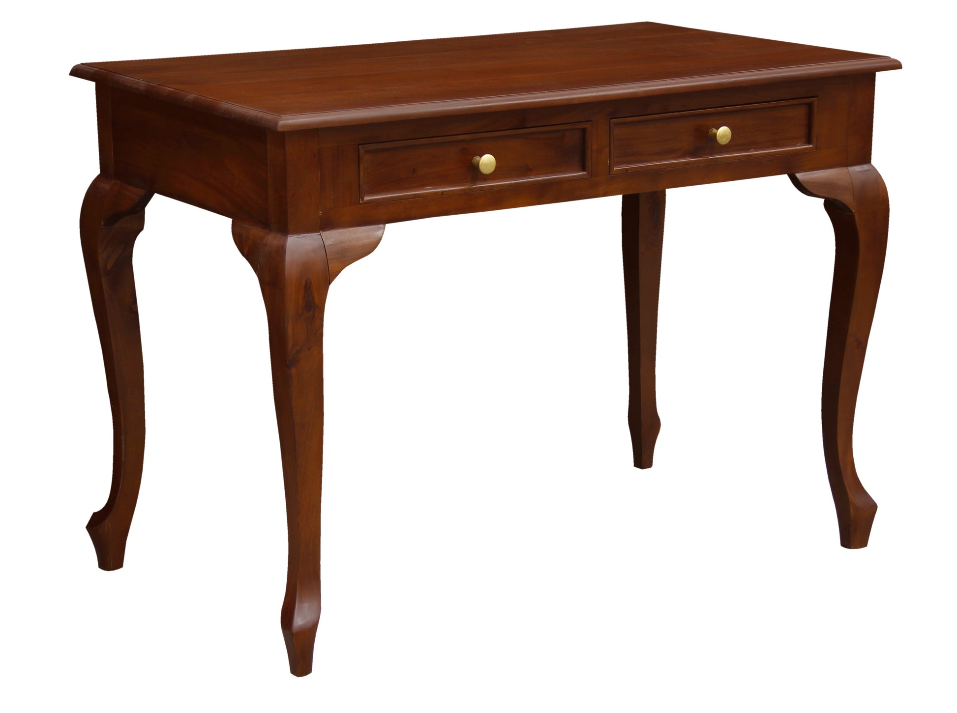 Queen Anne 2 Drawer Desk (Mahogany) – Prime Furniture