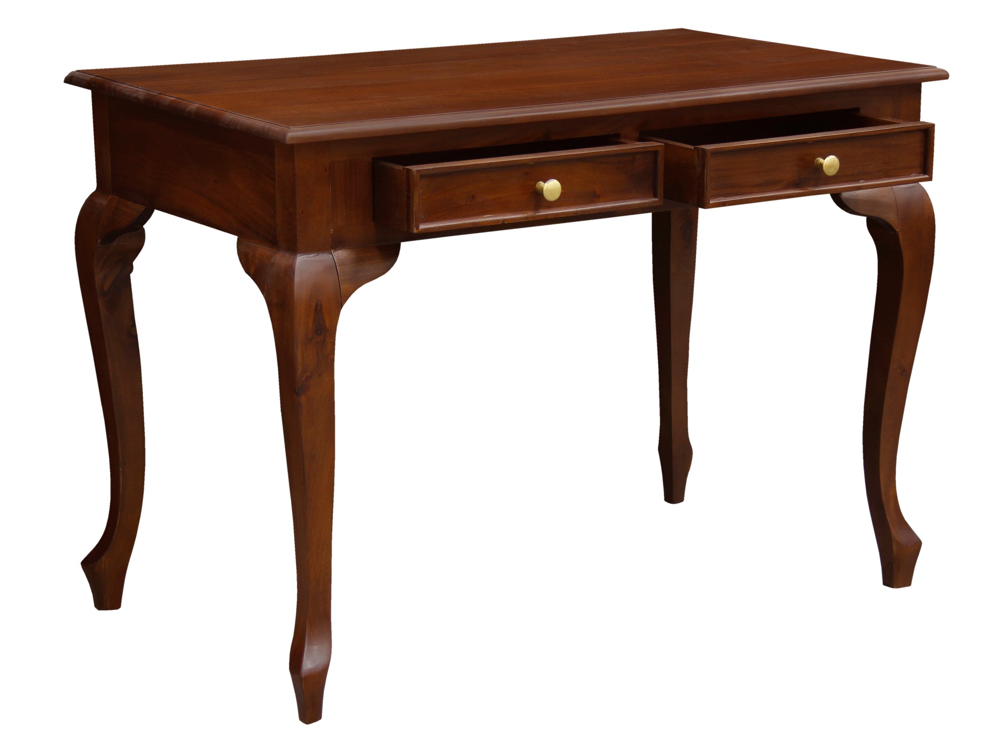 Queen Anne 2 Drawer Desk (Mahogany)-Desks-Centrum Furniture-Prime Furniture