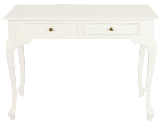 Queen Anne 2 Drawer Desk (White)-Desk-Centrum Furniture-Prime Furniture