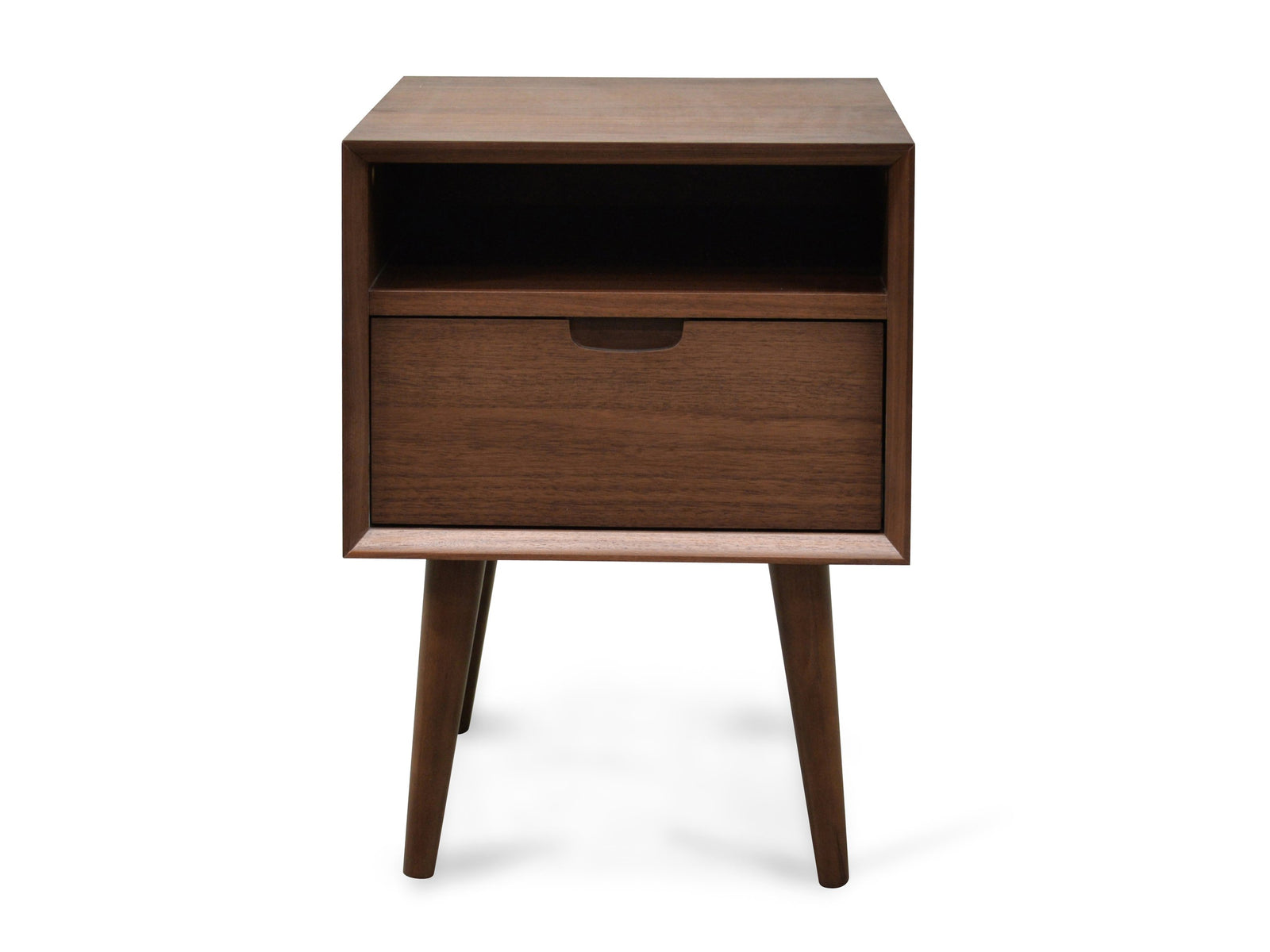 Calibre SQ Wooden Bedside Table - Walnut-Side Table-Calibre-Prime Furniture