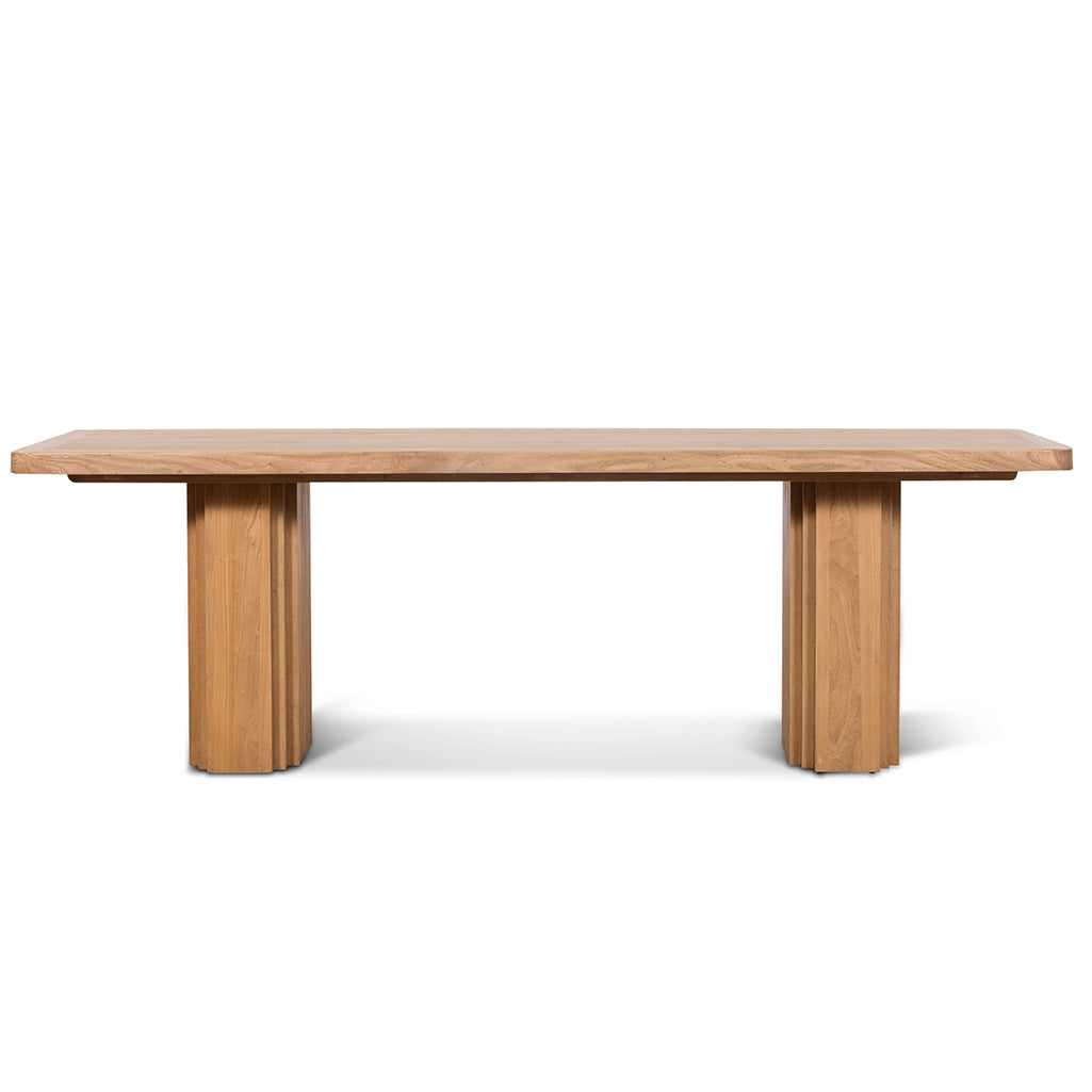 2.4m Elm Dining Table - Natural-Dining Table-Calibre-Prime Furniture