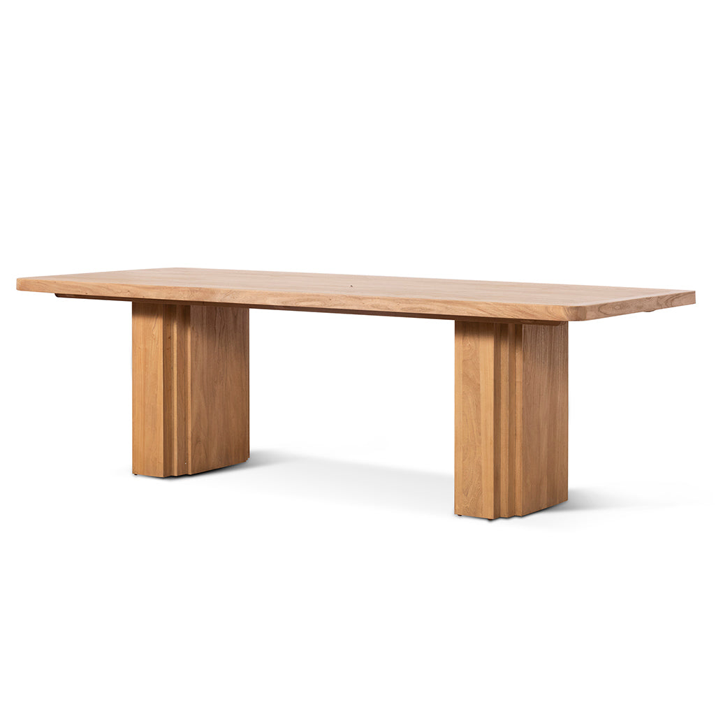 2.4m Elm Dining Table - Natural-Dining Table-Calibre-Prime Furniture