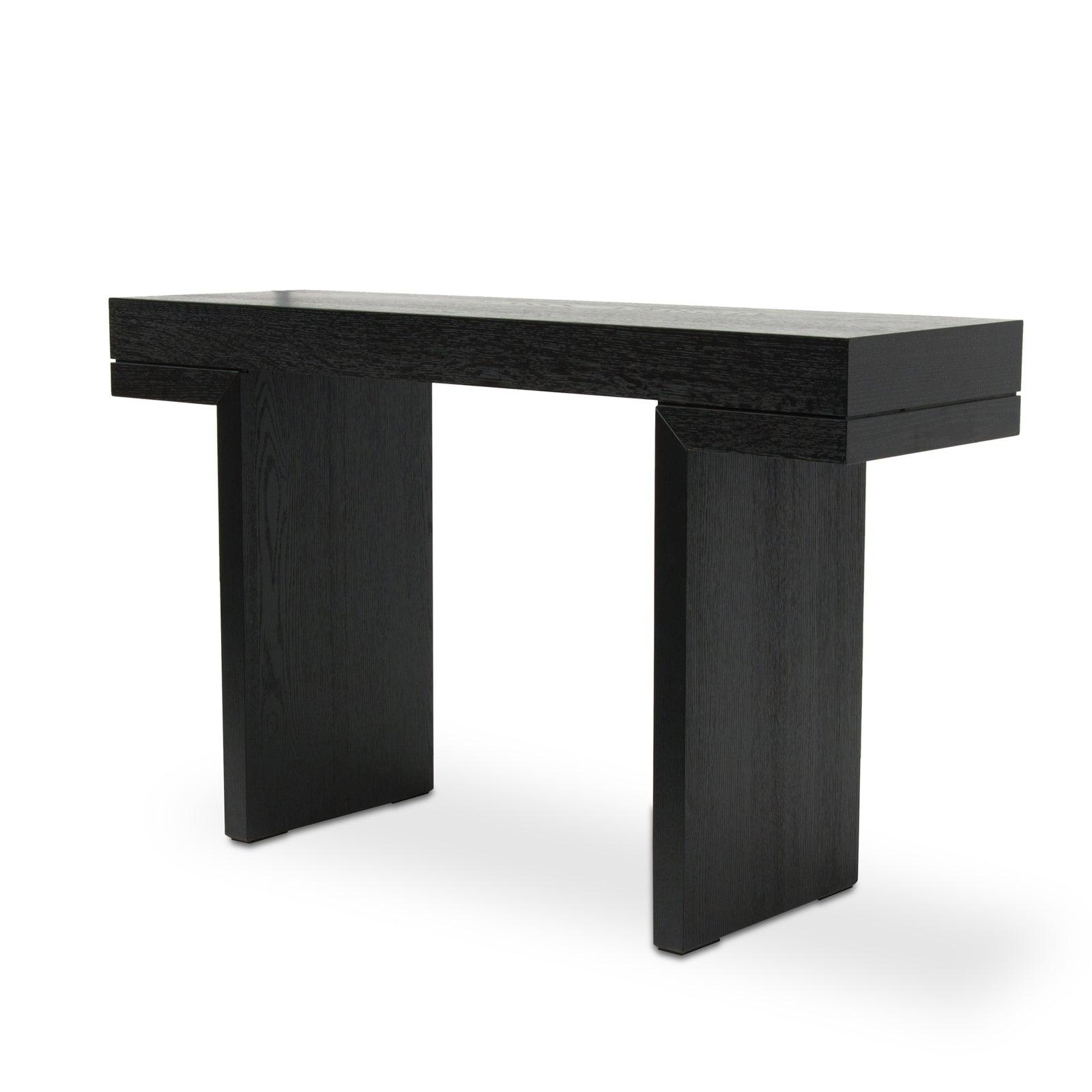 1.3m Console Table - Textured Expresso Black-Calibre-Prime Furniture