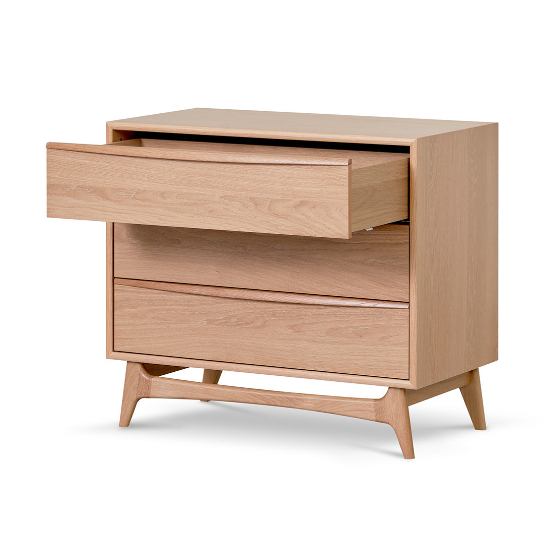 3 Drawer Chest - Natural Oak-Chest Of Drawers-Calibre-Prime Furniture