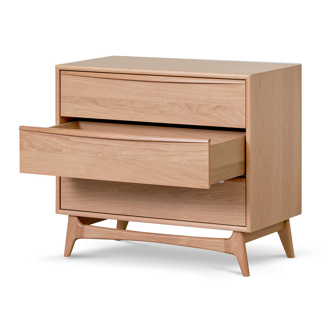 3 Drawer Chest - Natural Oak-Chest Of Drawers-Calibre-Prime Furniture