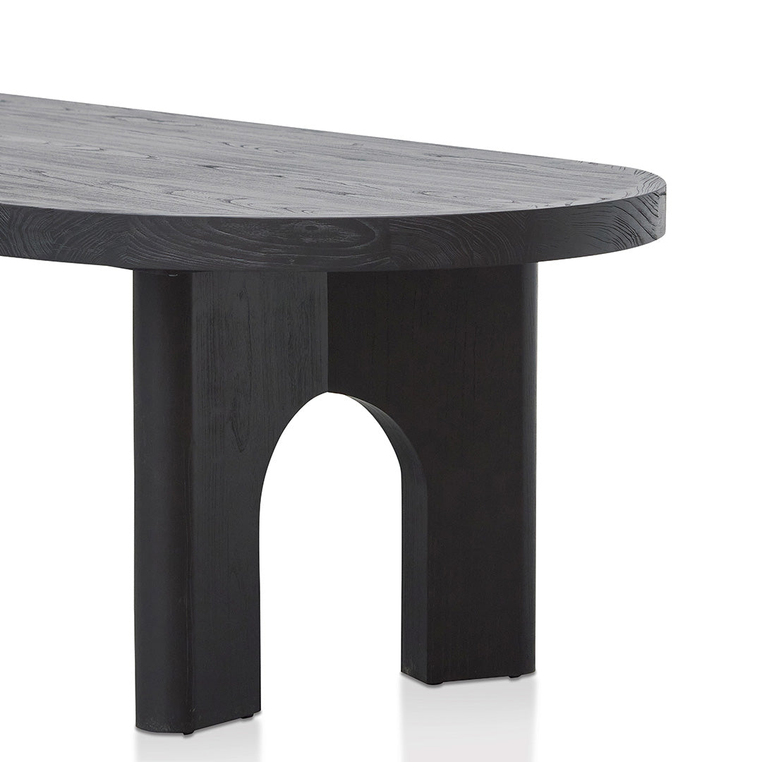 2.8m oval dining table - Black-Dining Table-Calibre-Prime Furniture