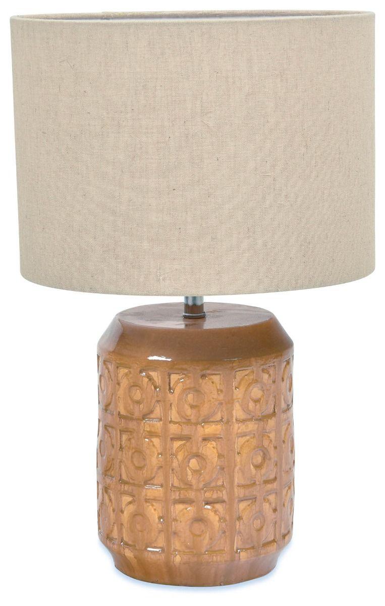 HG Living Chiang Terracotta Table Lamp With Shade PY17-Table & Floor Lamps-HG Living-Prime Furniture