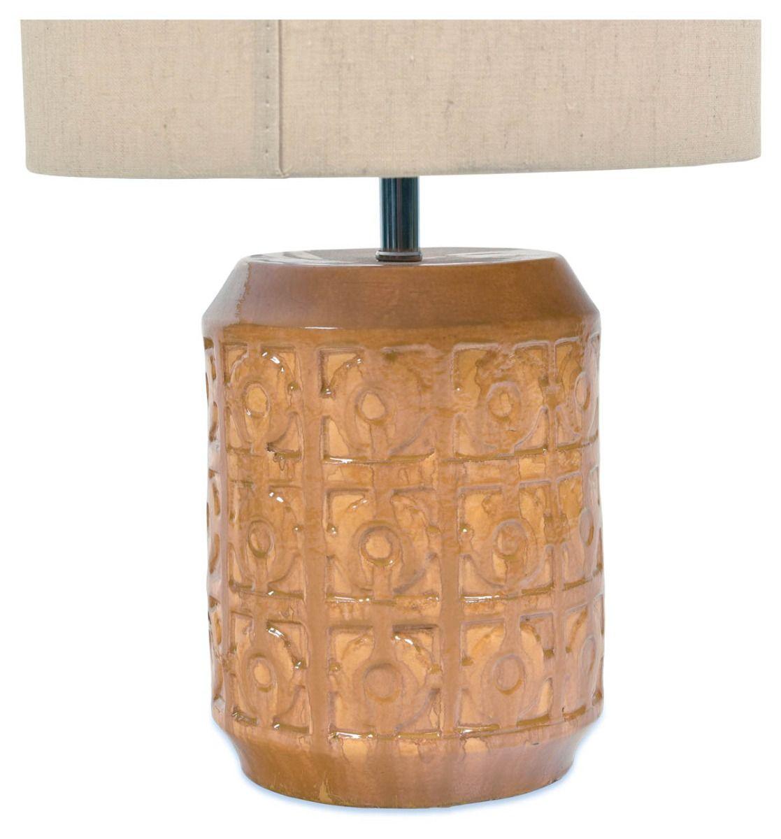 HG Living Chiang Terracotta Table Lamp With Shade PY17-Table & Floor Lamps-HG Living-Prime Furniture