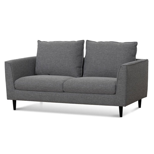 2 Seater Fabric Sofa - Graphite Grey with Black Leg-Sofa-Calibre-Prime Furniture