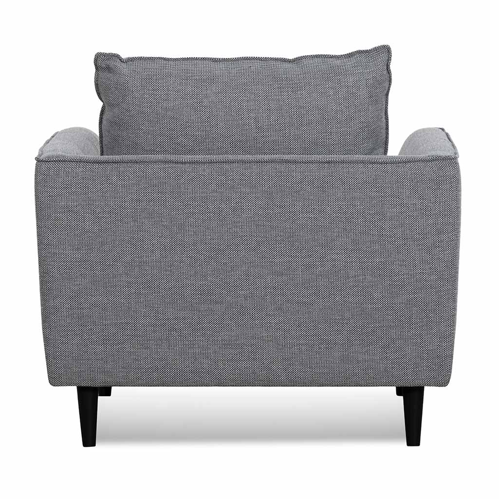 Fabric Armchair - Graphite Grey with Black Leg-Arm Chairs-Calibre-Prime Furniture