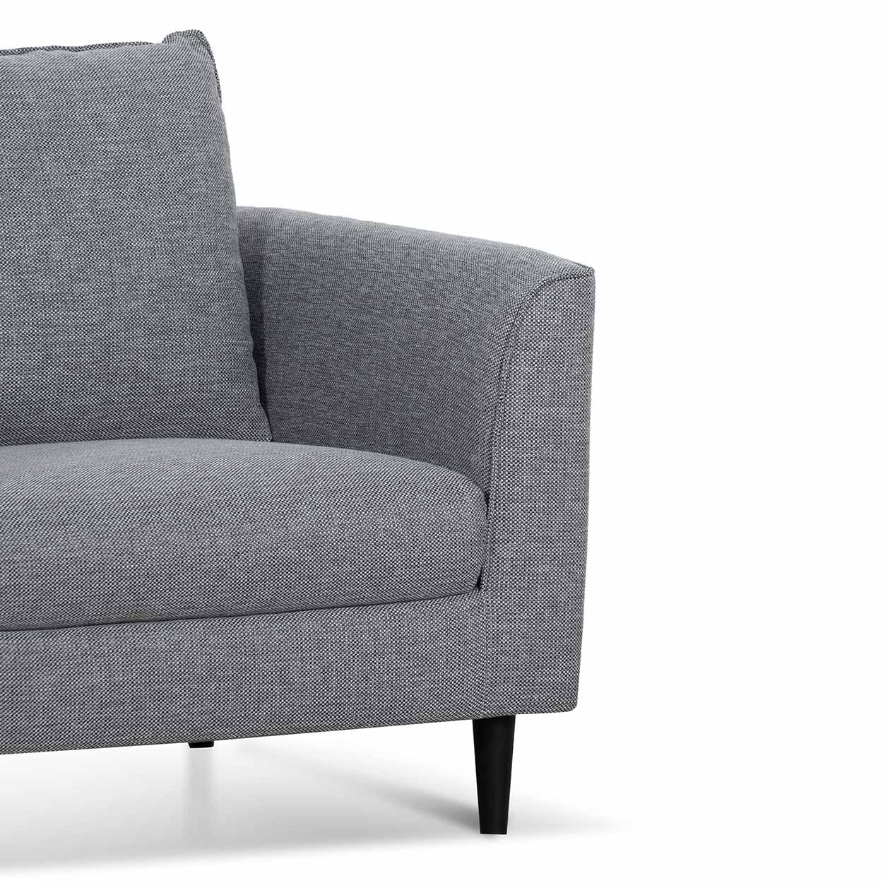 Fabric Armchair - Graphite Grey with Black Leg-Arm Chairs-Calibre-Prime Furniture